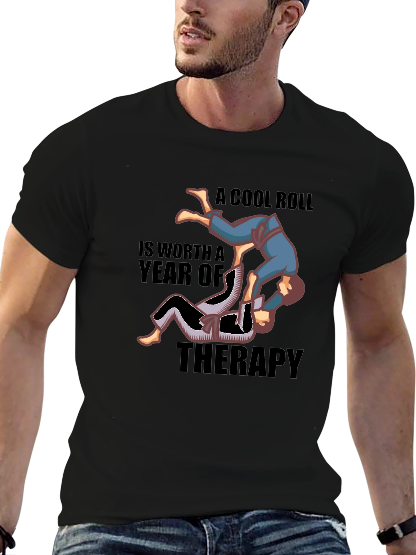 Cool Roll Jiu Jitsu Therapy Graphic T-Shirt