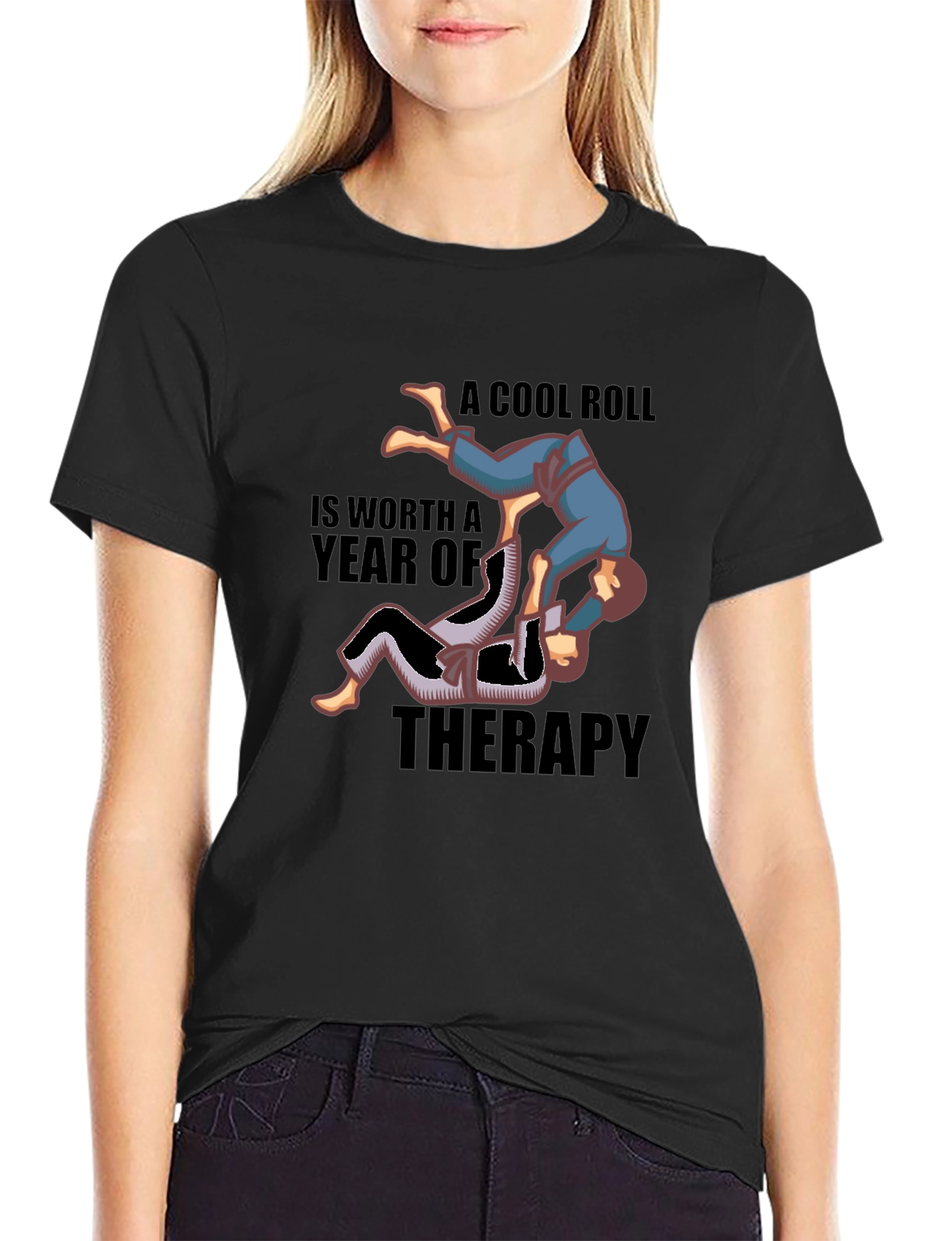 Cool Roll Jiu Jitsu Therapy Graphic T-Shirt