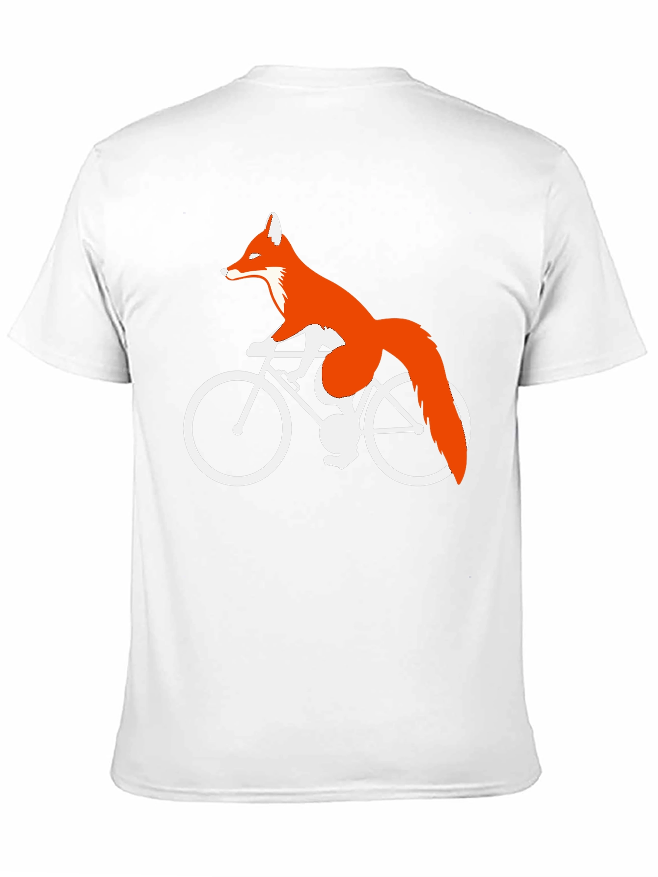 Fox on Bike Graphic Tee - Cool Animal Shirt