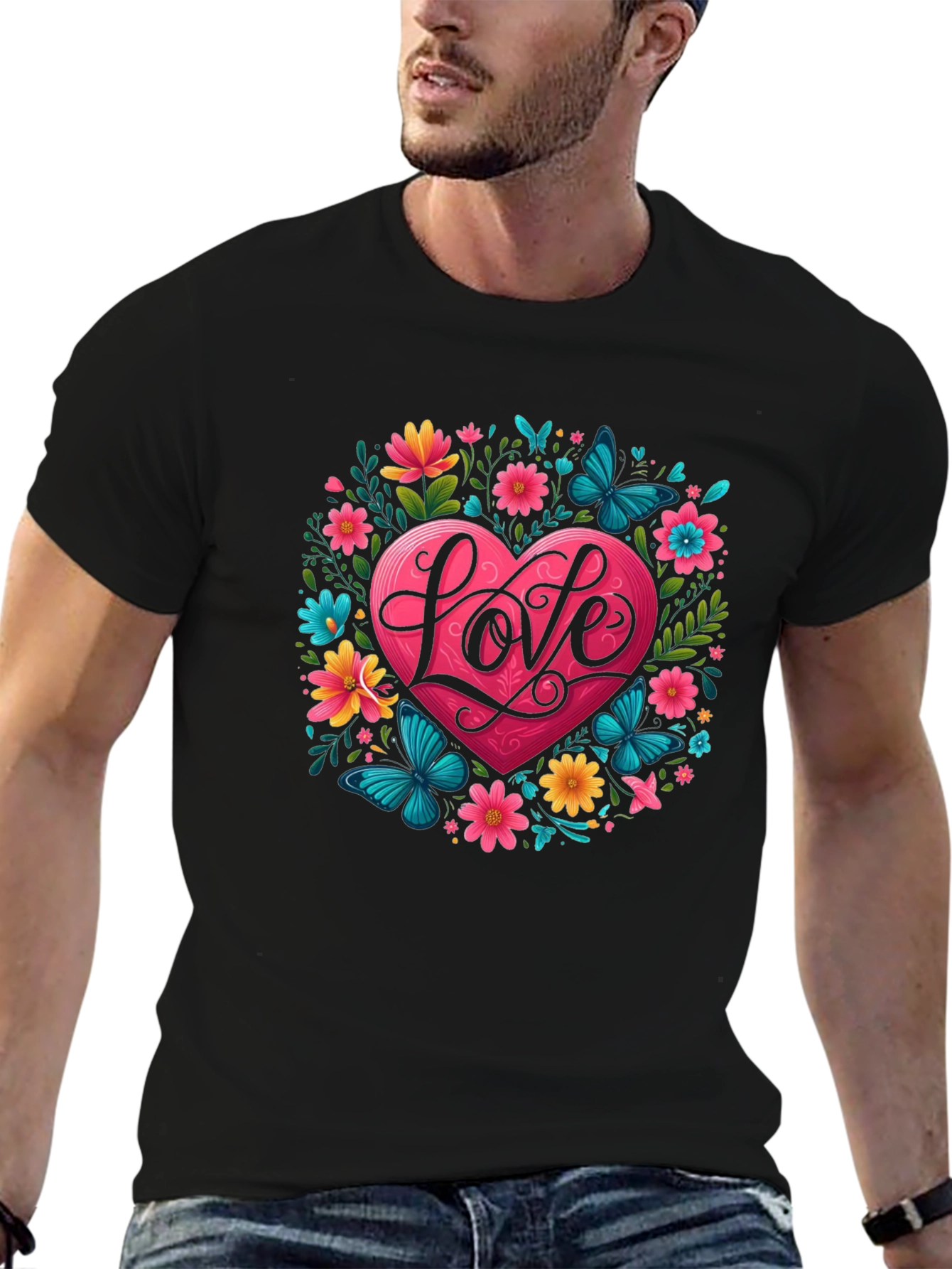 Love Heart Floral T-Shirt