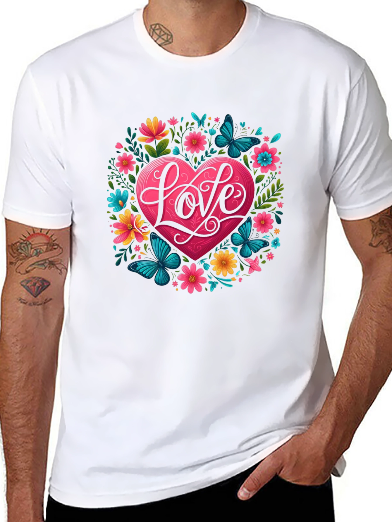 Love Heart Floral T-Shirt