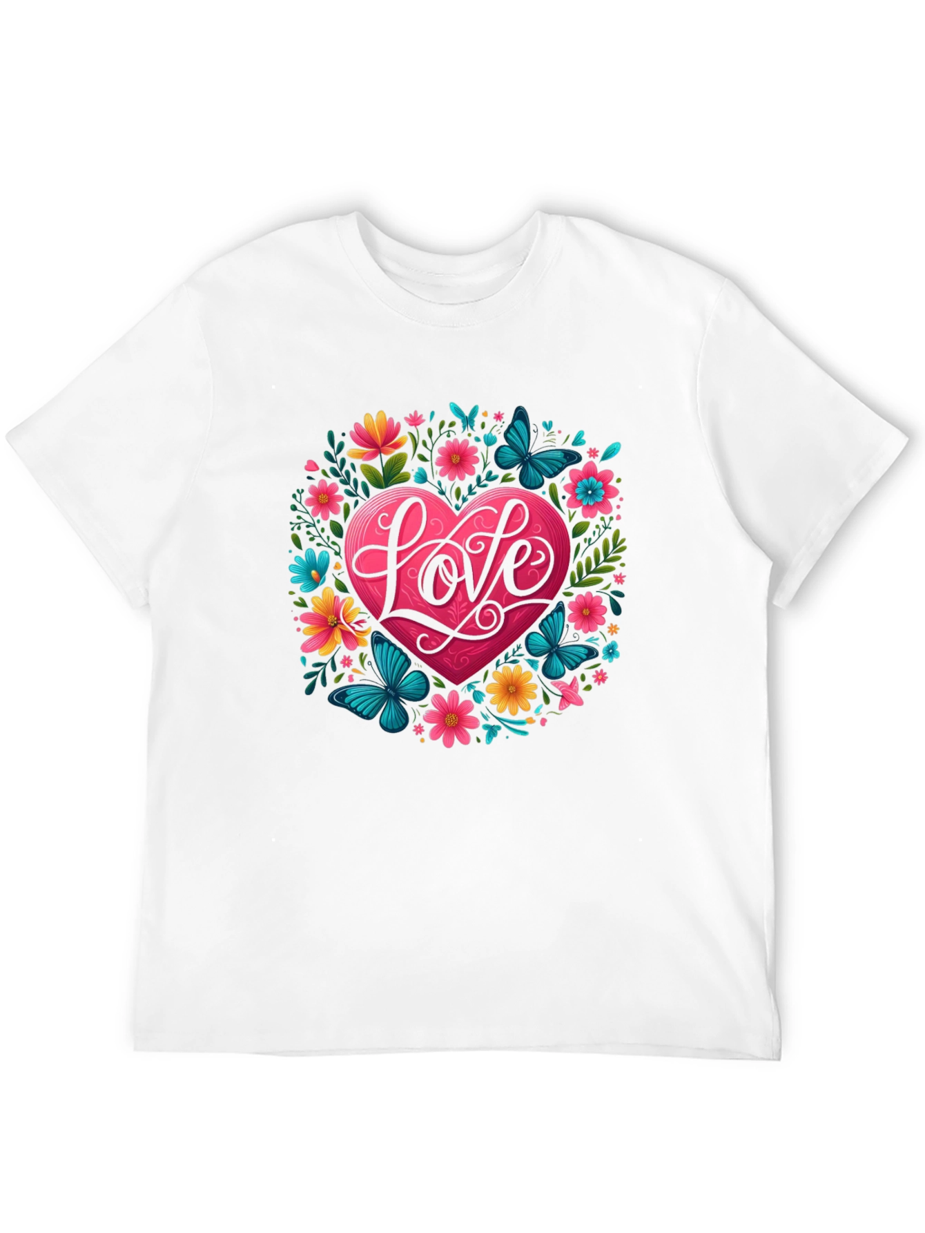 Love Heart Floral T-Shirt