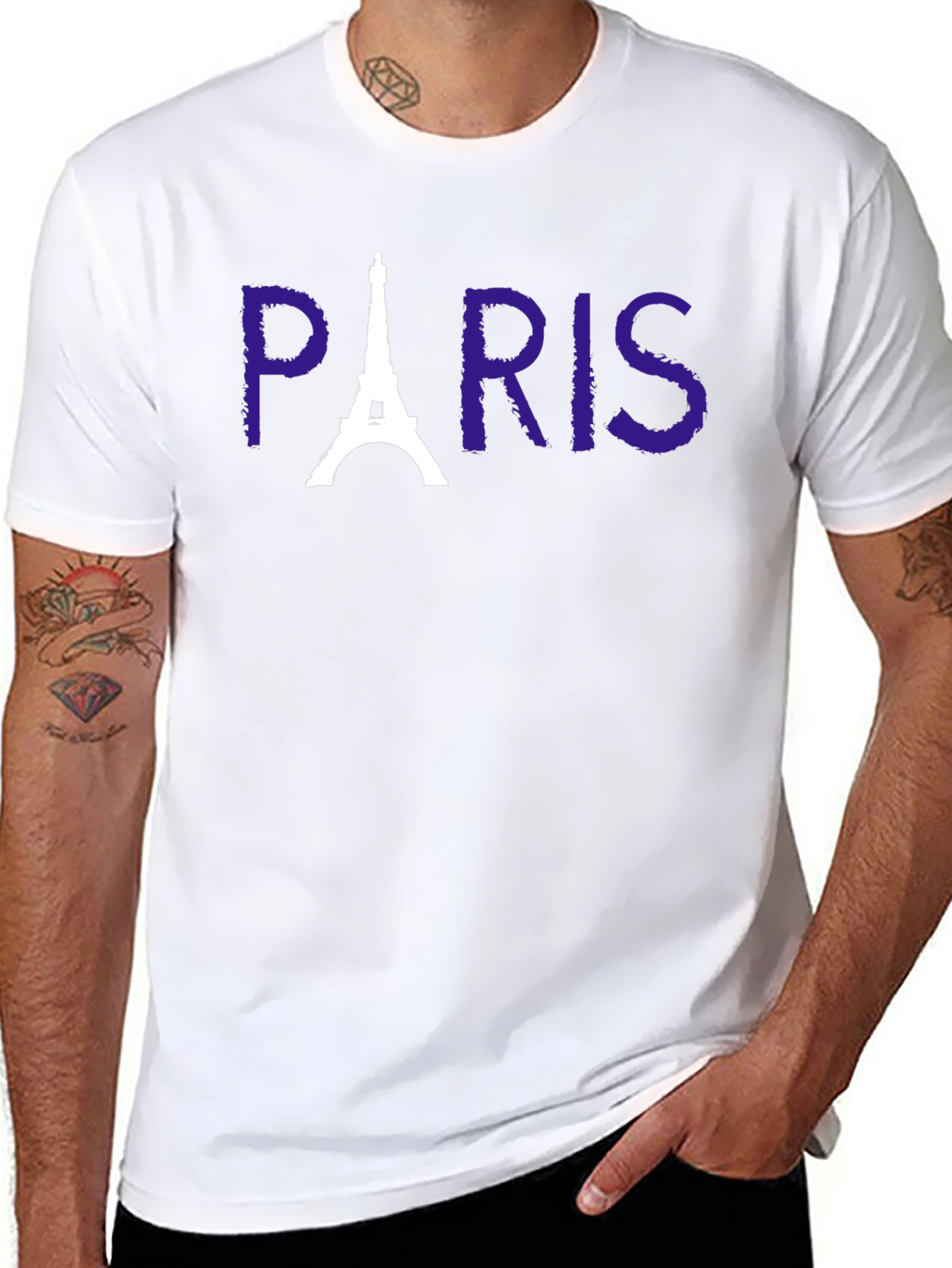 Paris Eiffel Tower Graphic Tee - Stylish Cotton T-Shirt