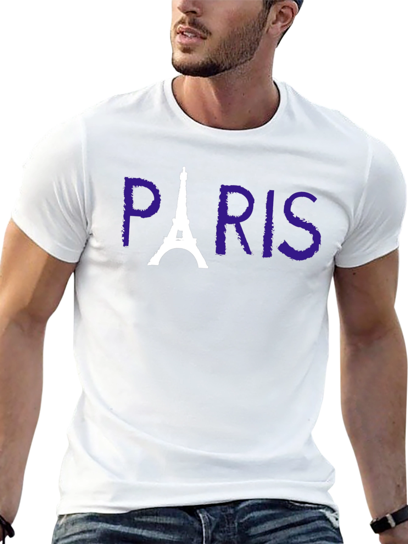 Paris Eiffel Tower Graphic Tee - Stylish Cotton T-Shirt