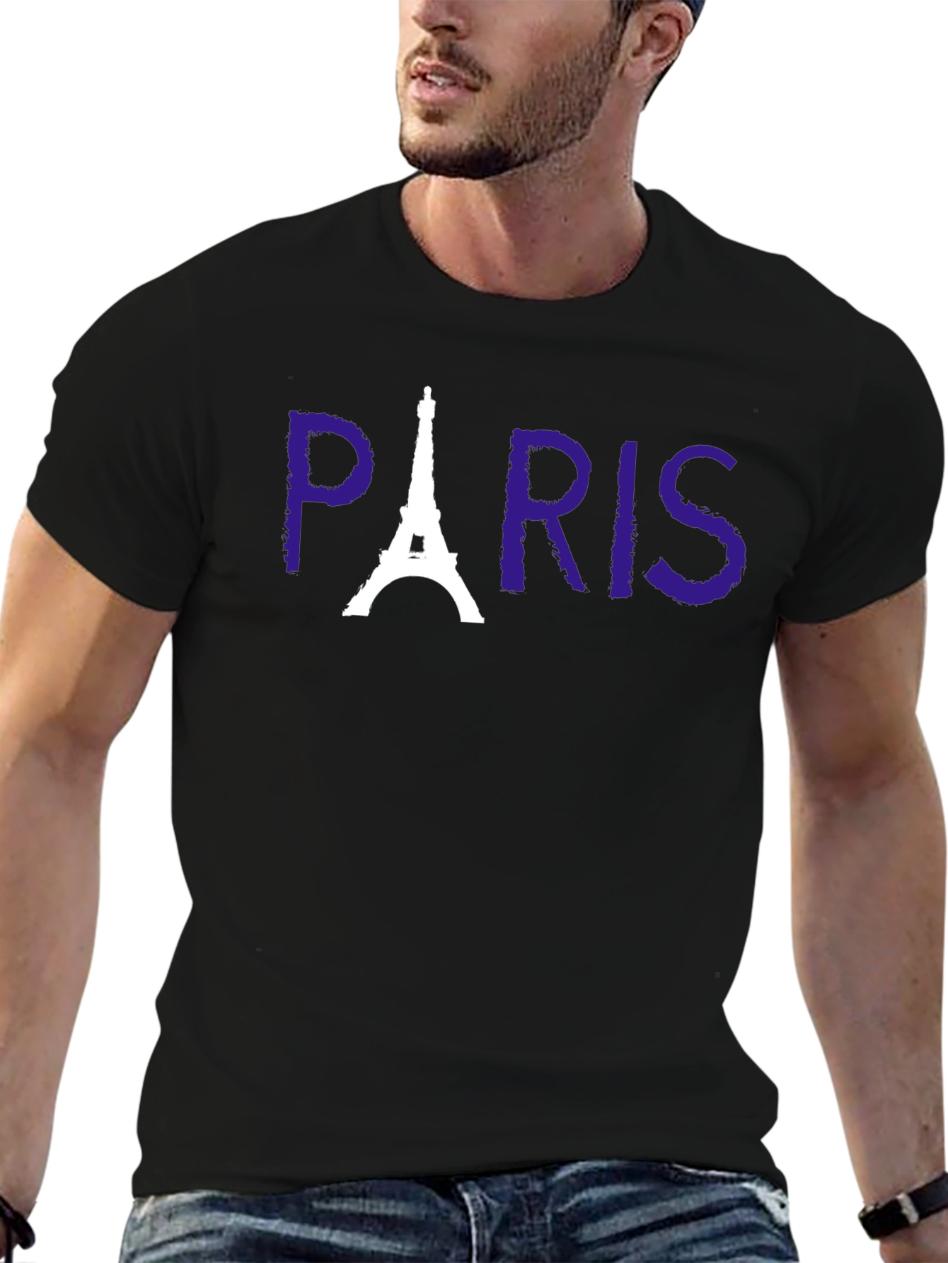 Paris Eiffel Tower Graphic Tee - Stylish Cotton T-Shirt