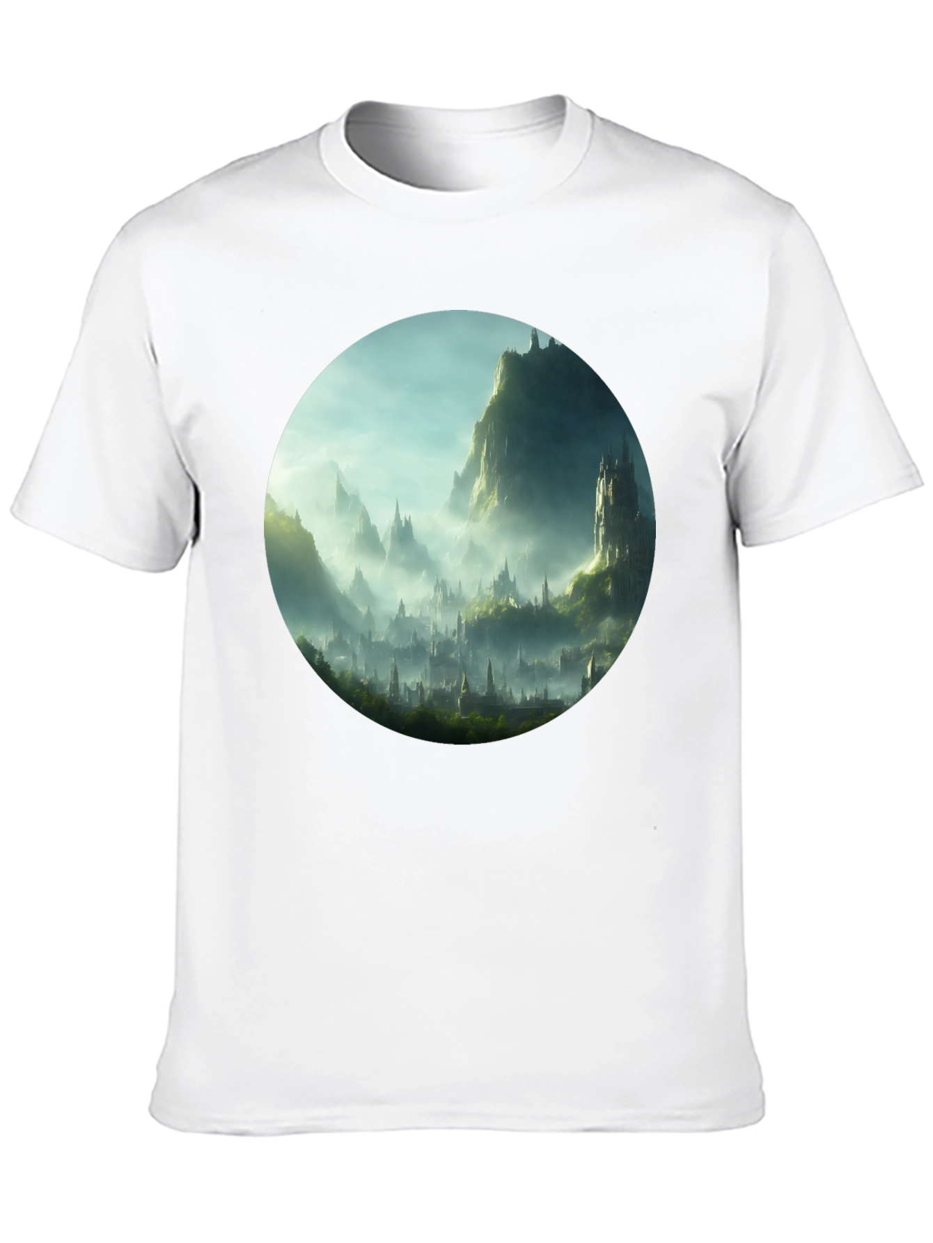 Fantasy Landscape Graphic Tee - Black