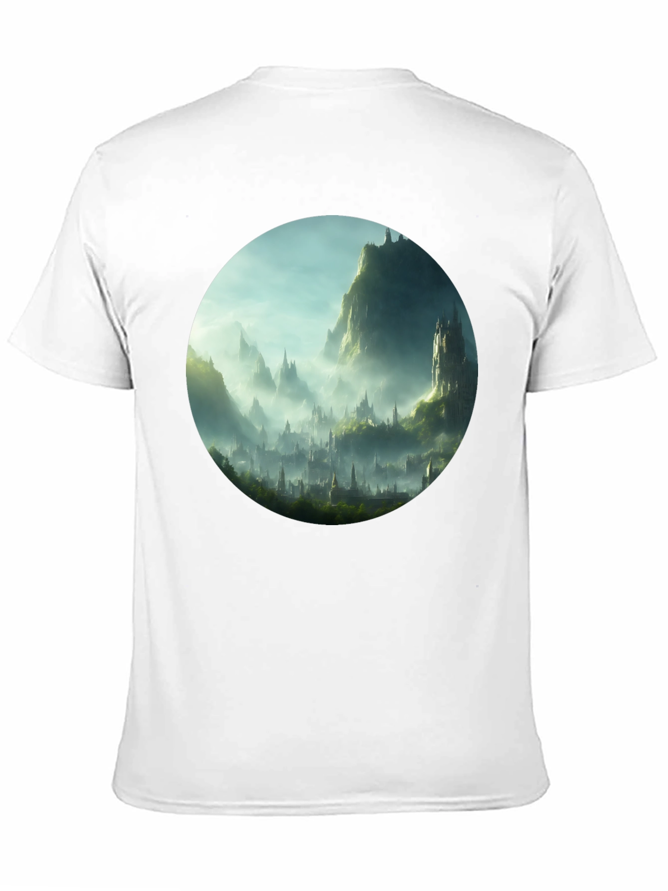 Fantasy Landscape Graphic Tee - Black