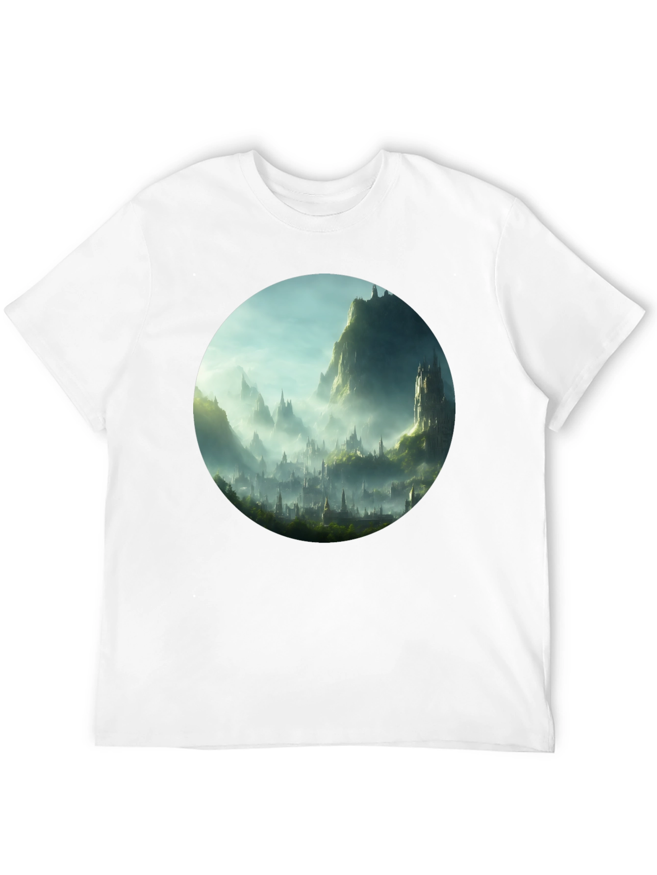 Fantasy Landscape Graphic Tee - Black