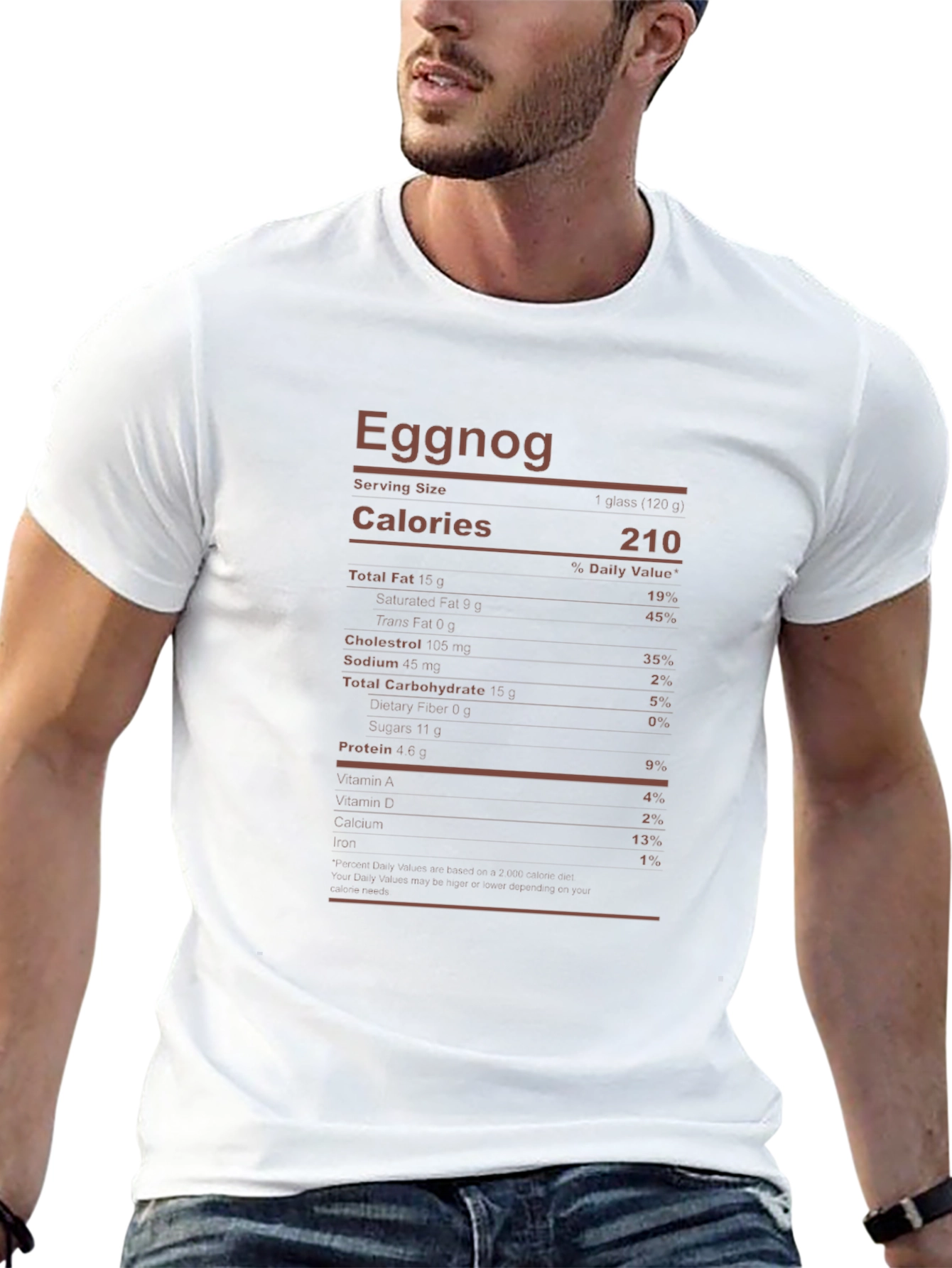 Eggnog Nutrition Facts Graphic Tee