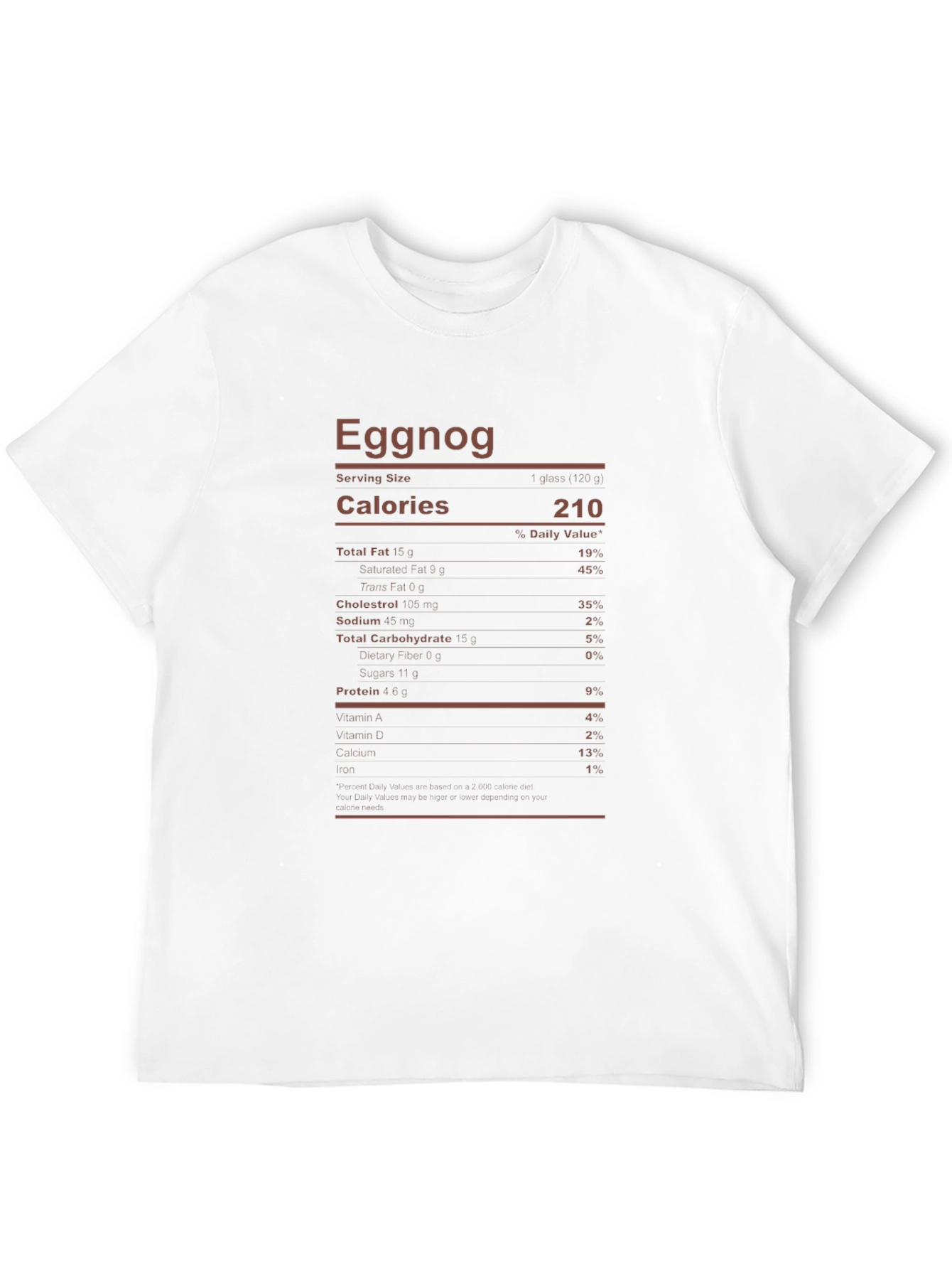 Eggnog Nutrition Facts Graphic Tee