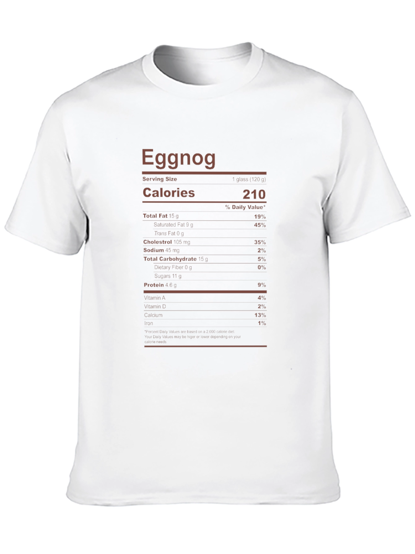 Eggnog Nutrition Facts Graphic Tee
