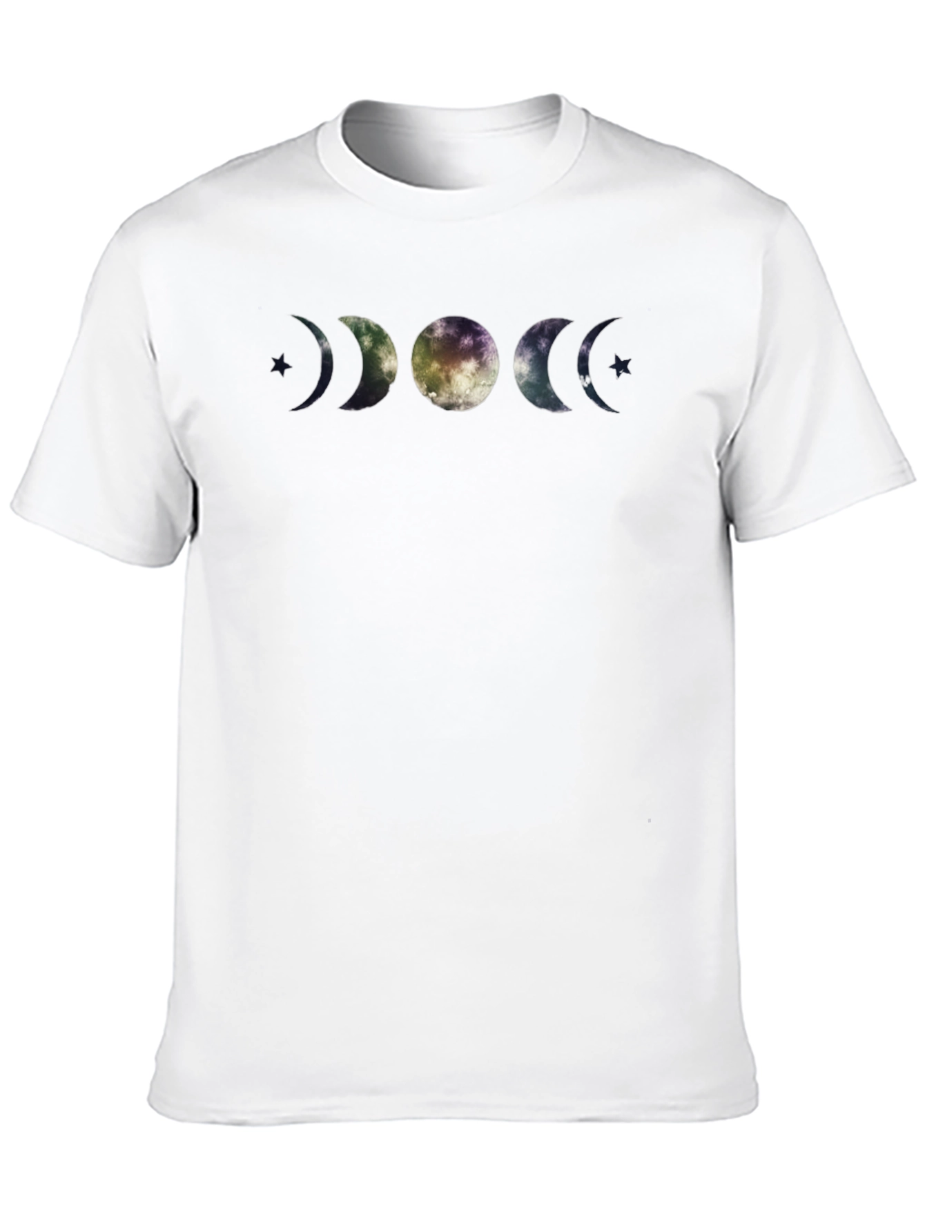 Moon Phases Graphic Black T-Shirt