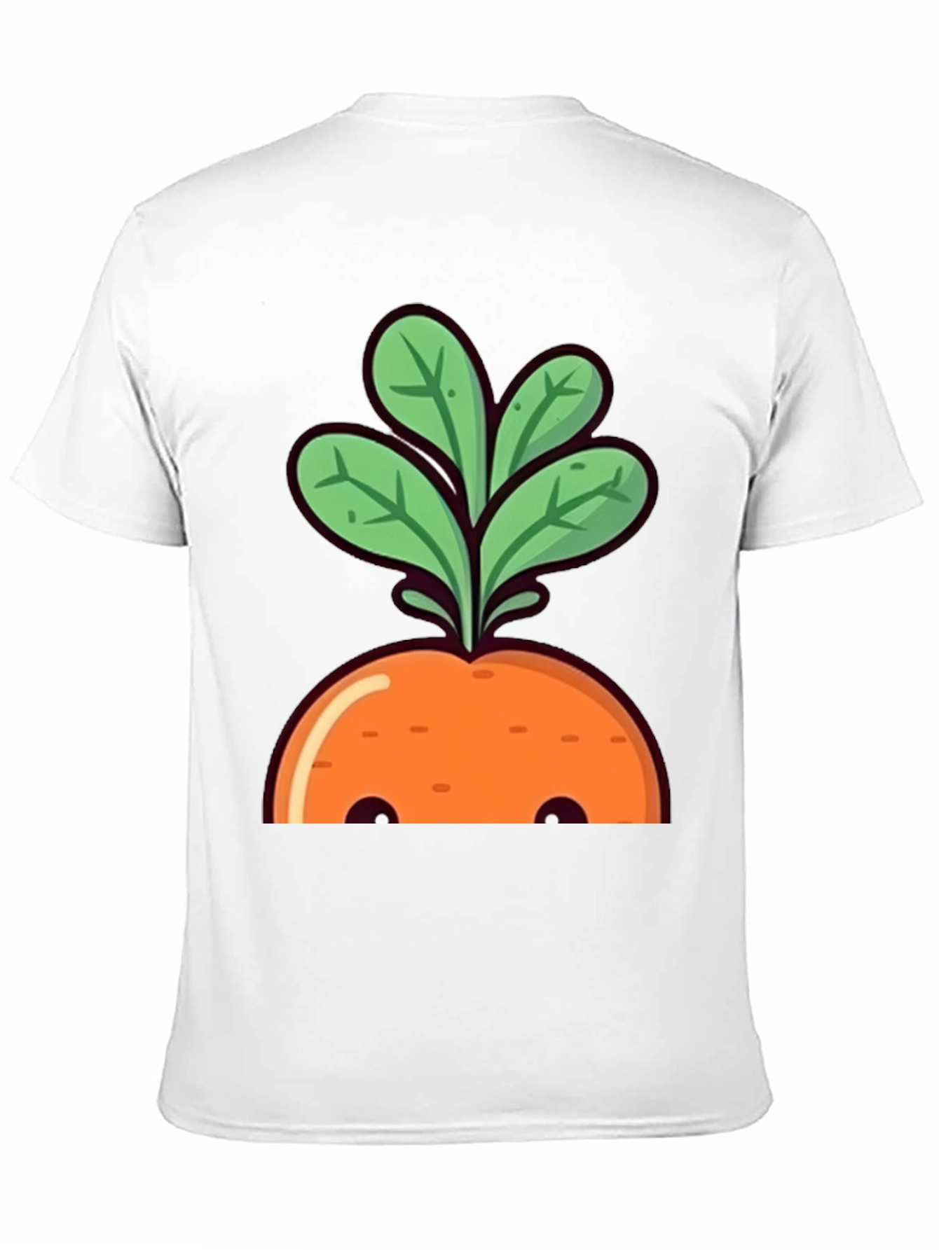 Cute Carrot Graphic Tee - Black Cotton T-Shirt