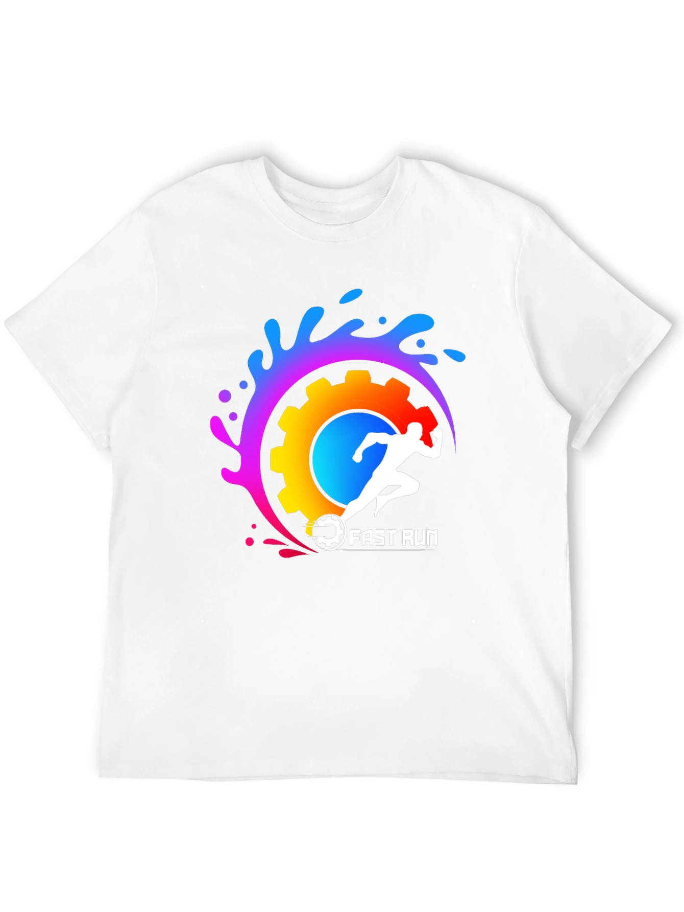 Fast Run Graphic Tee - Black Cotton Blend Shirt