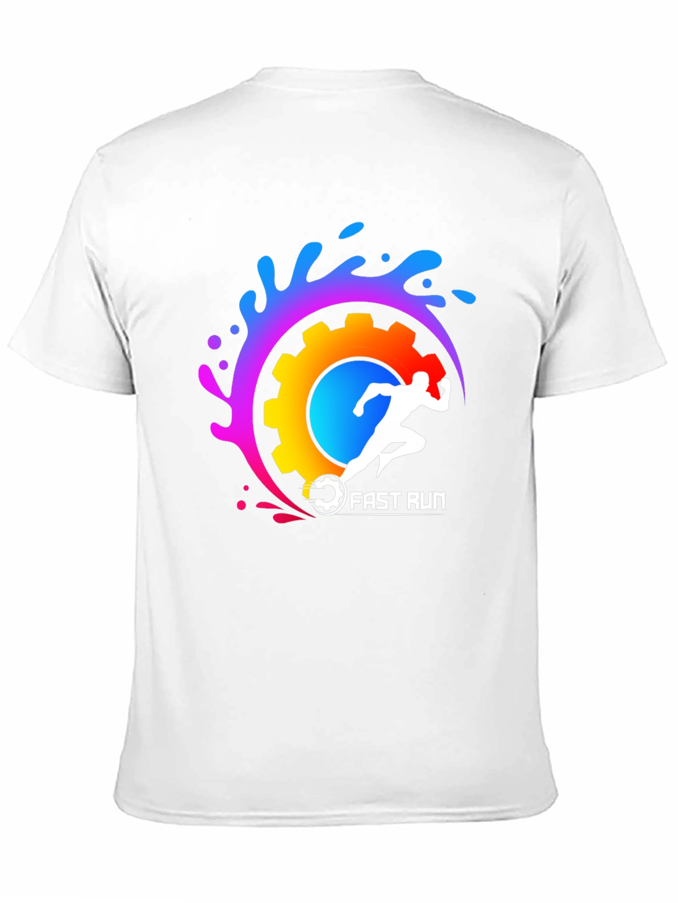 Fast Run Graphic Tee - Black Cotton Blend Shirt