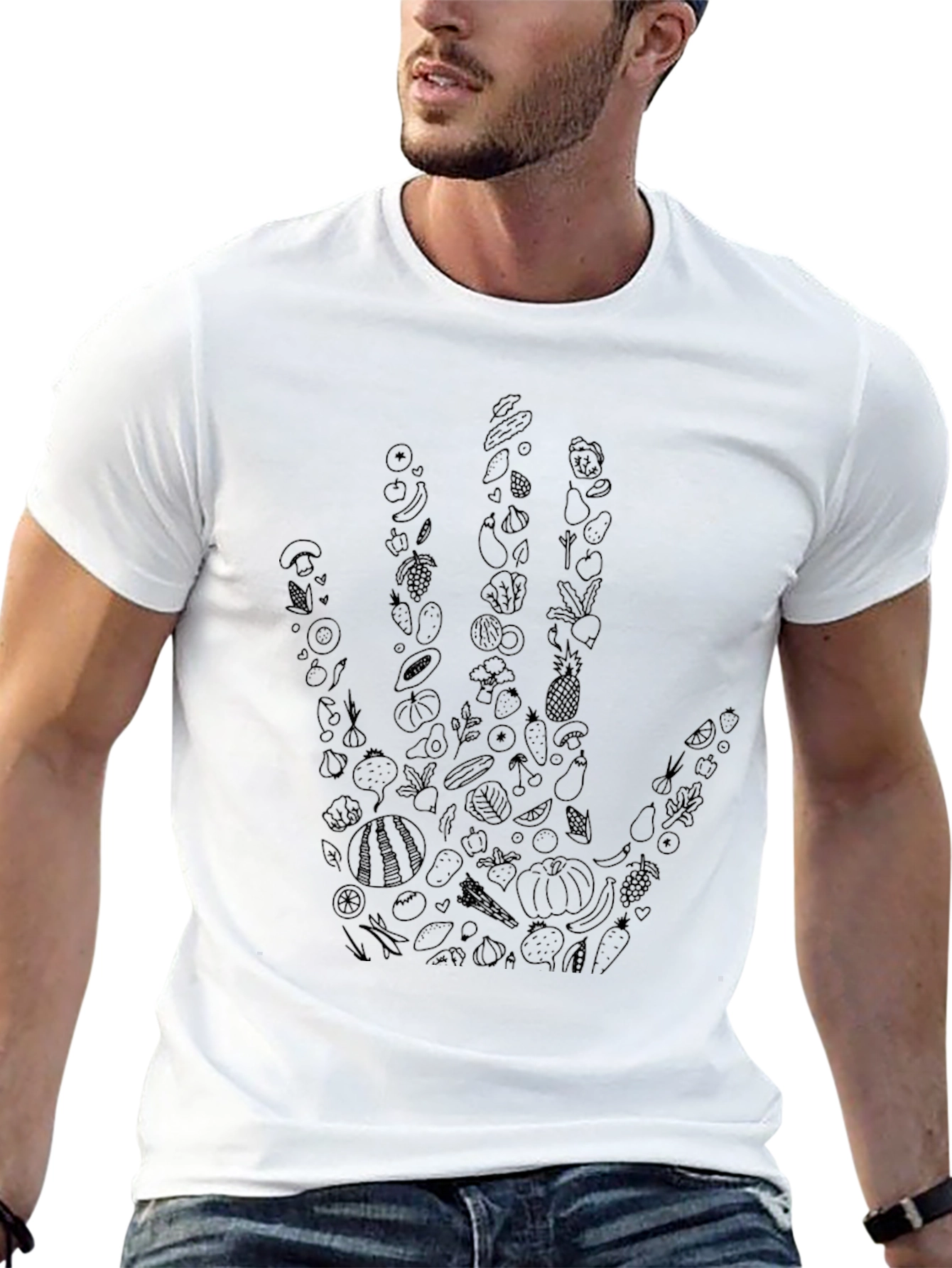 Hand Made of Produce Graphic Tee - Black