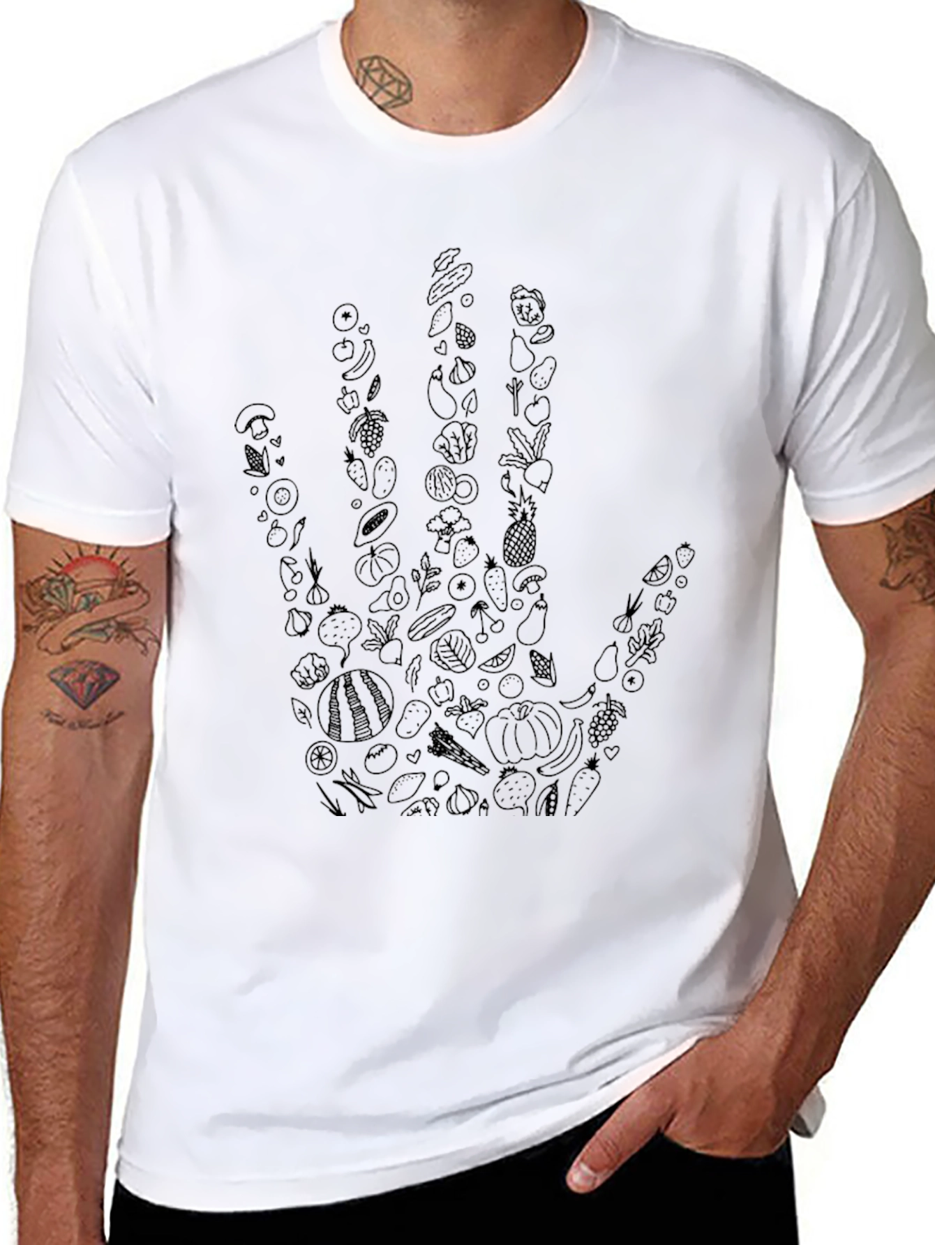 Hand Made of Produce Graphic Tee - Black