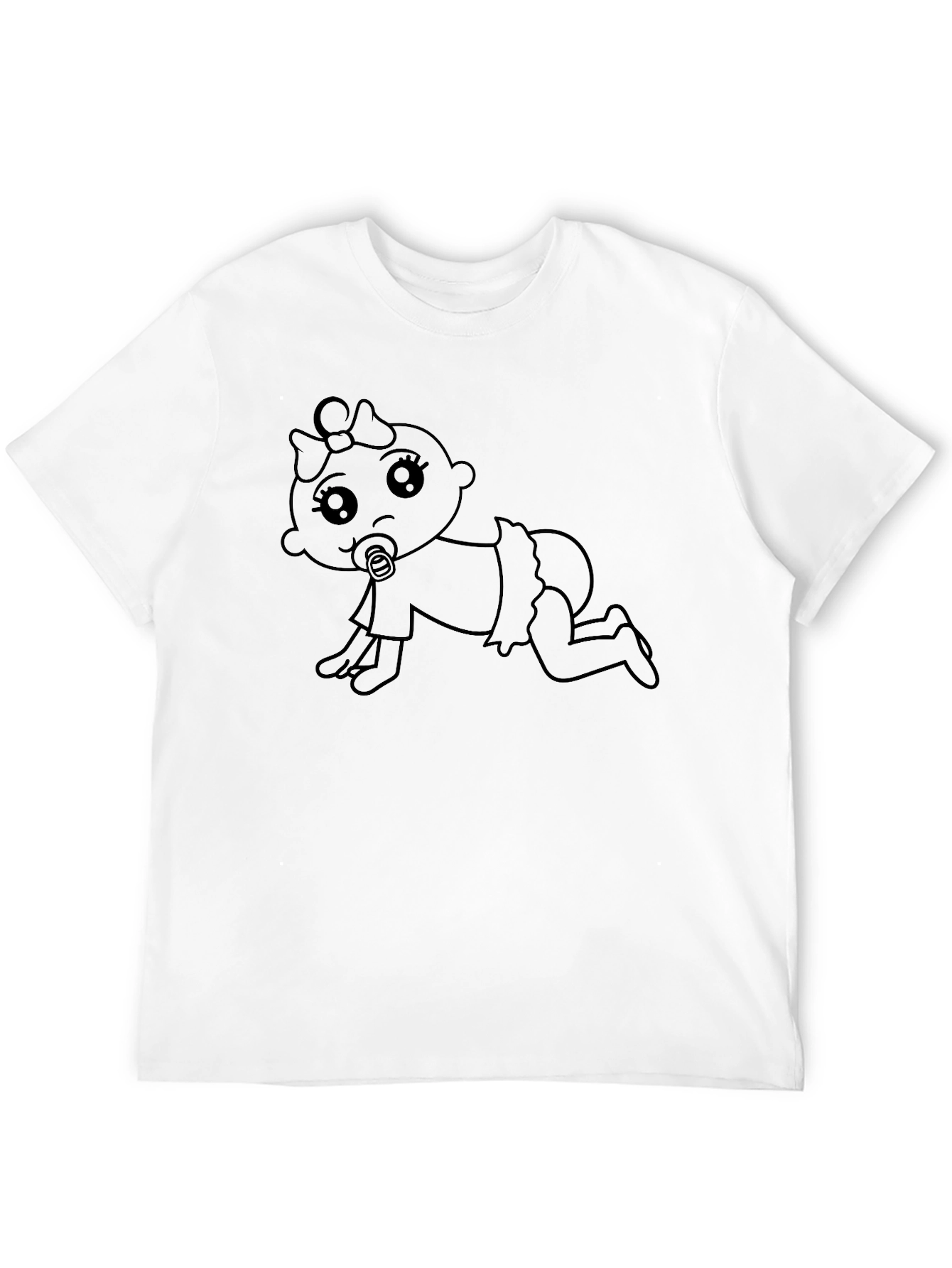 Cute Baby Graphic Tee - Black T-Shirt