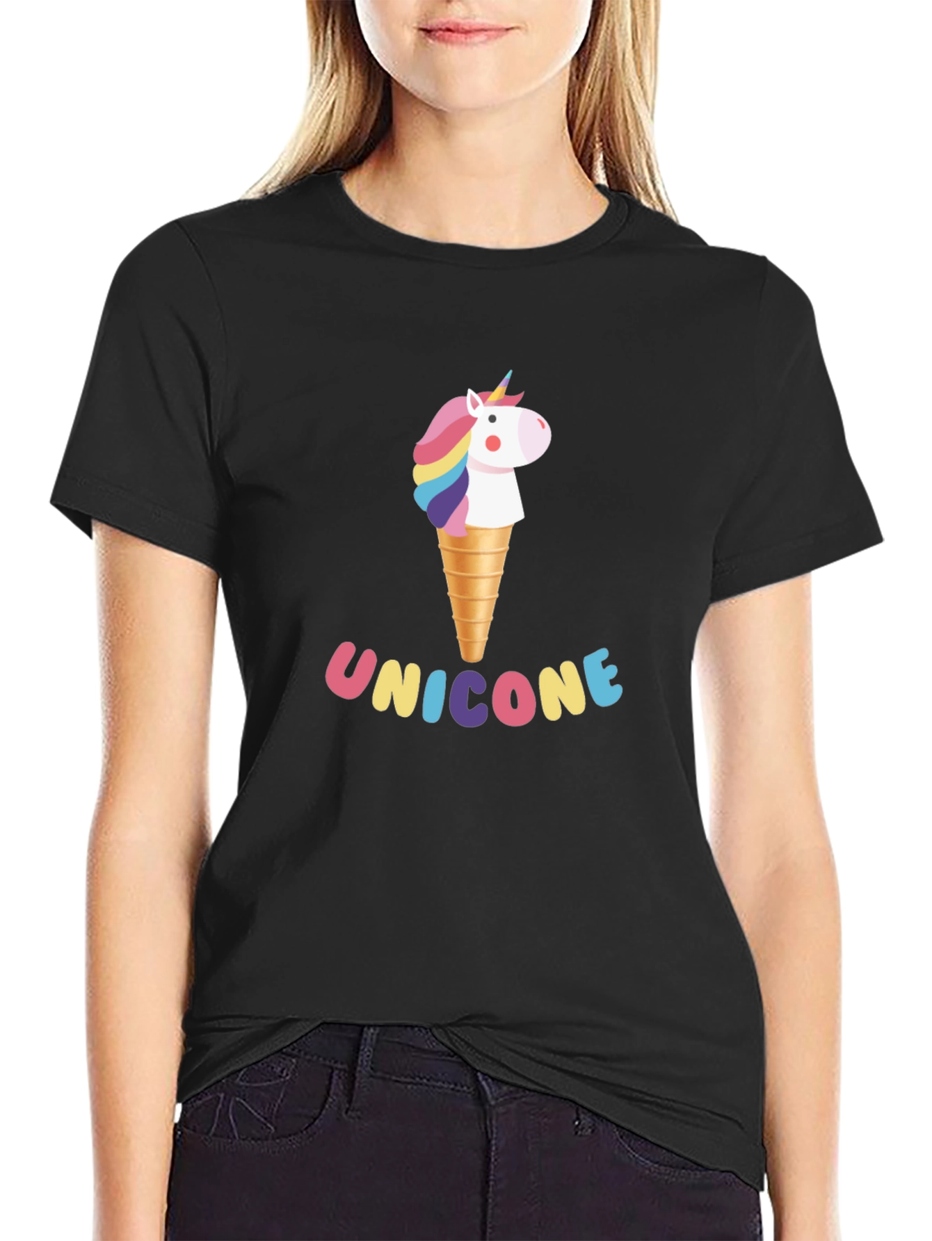 Unicone Black Graphic Tee