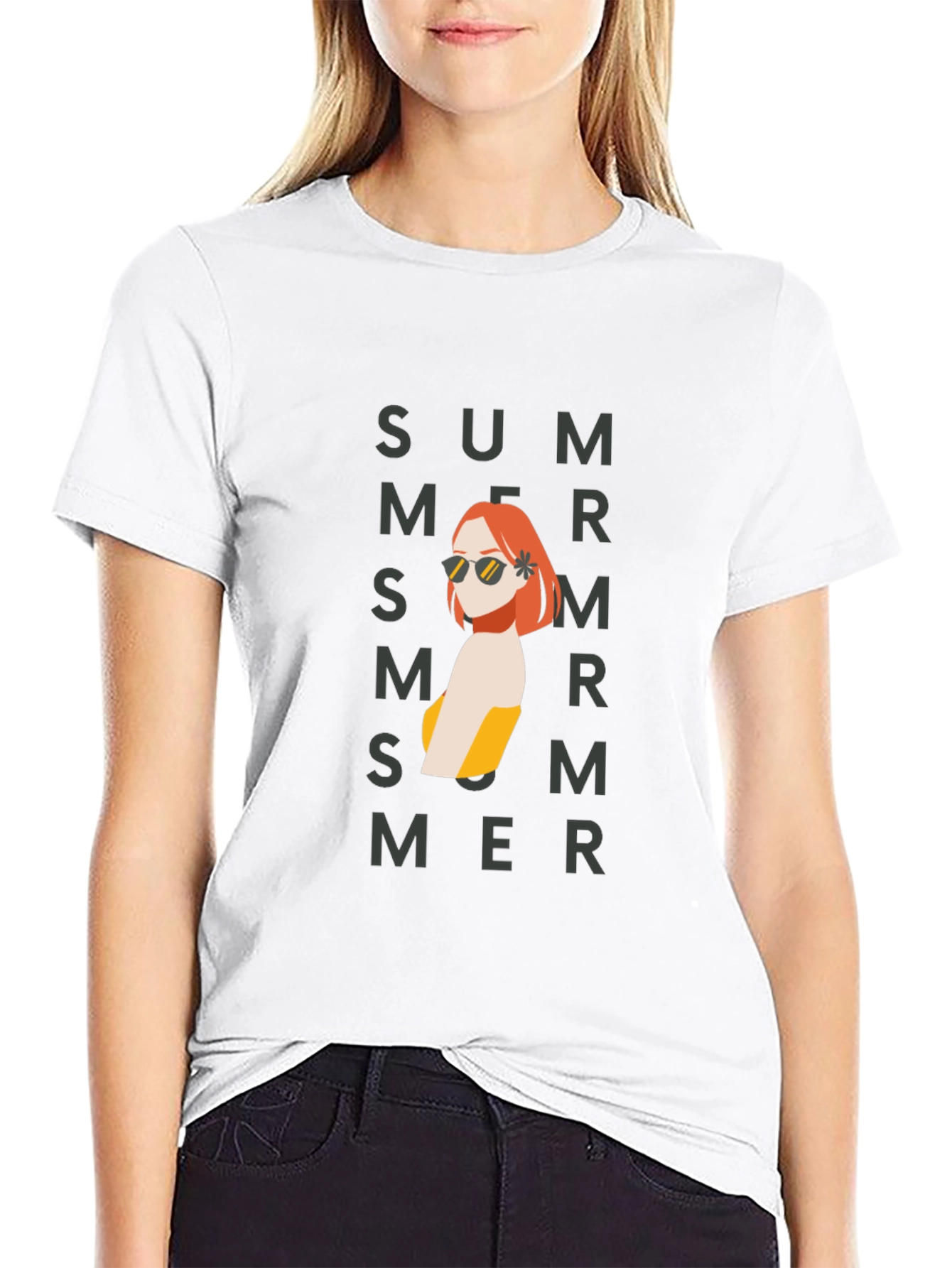 Summer Vibes Black Graphic T-Shirt