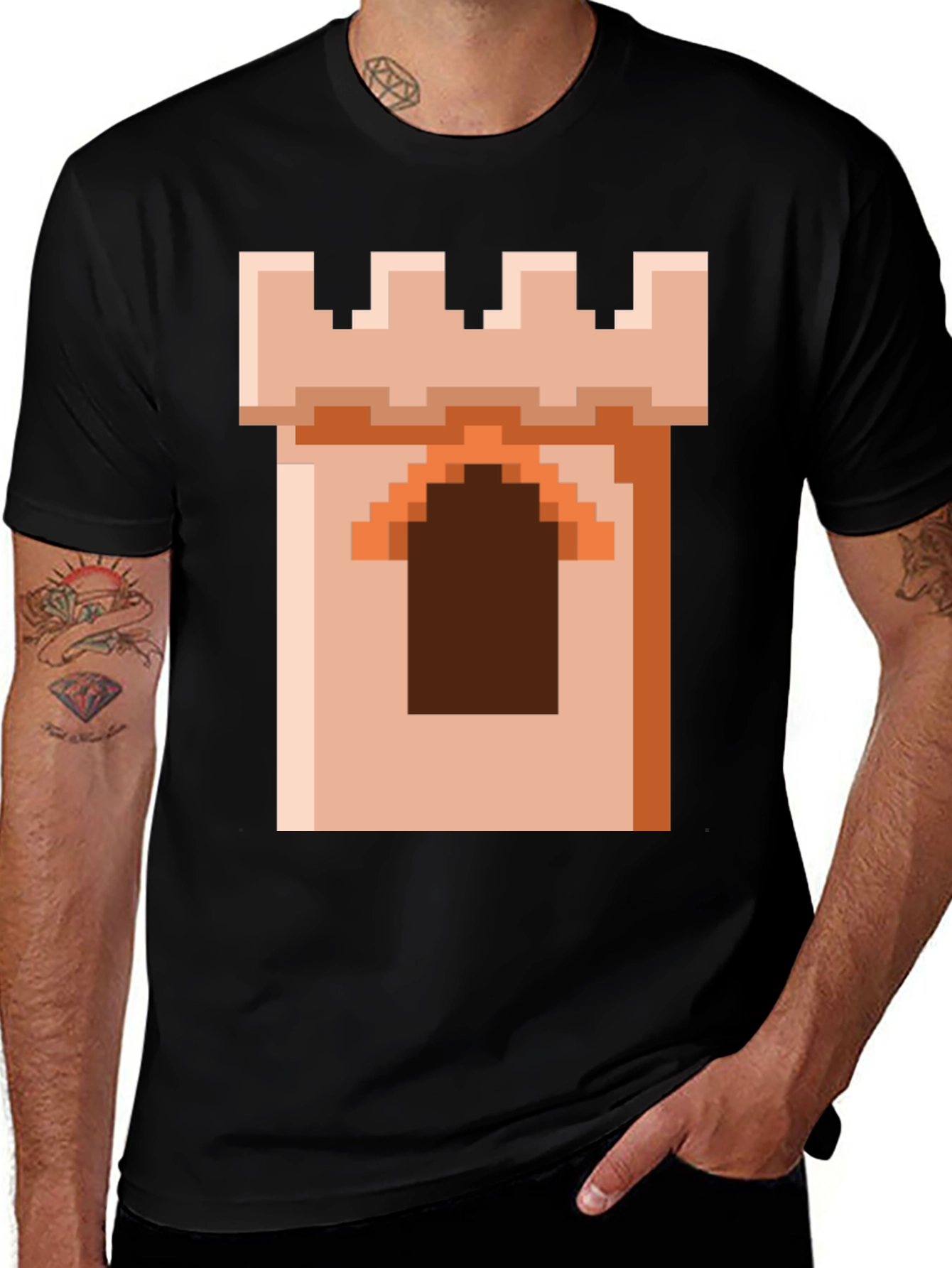 Pixel Castle Tower Graphic Tee