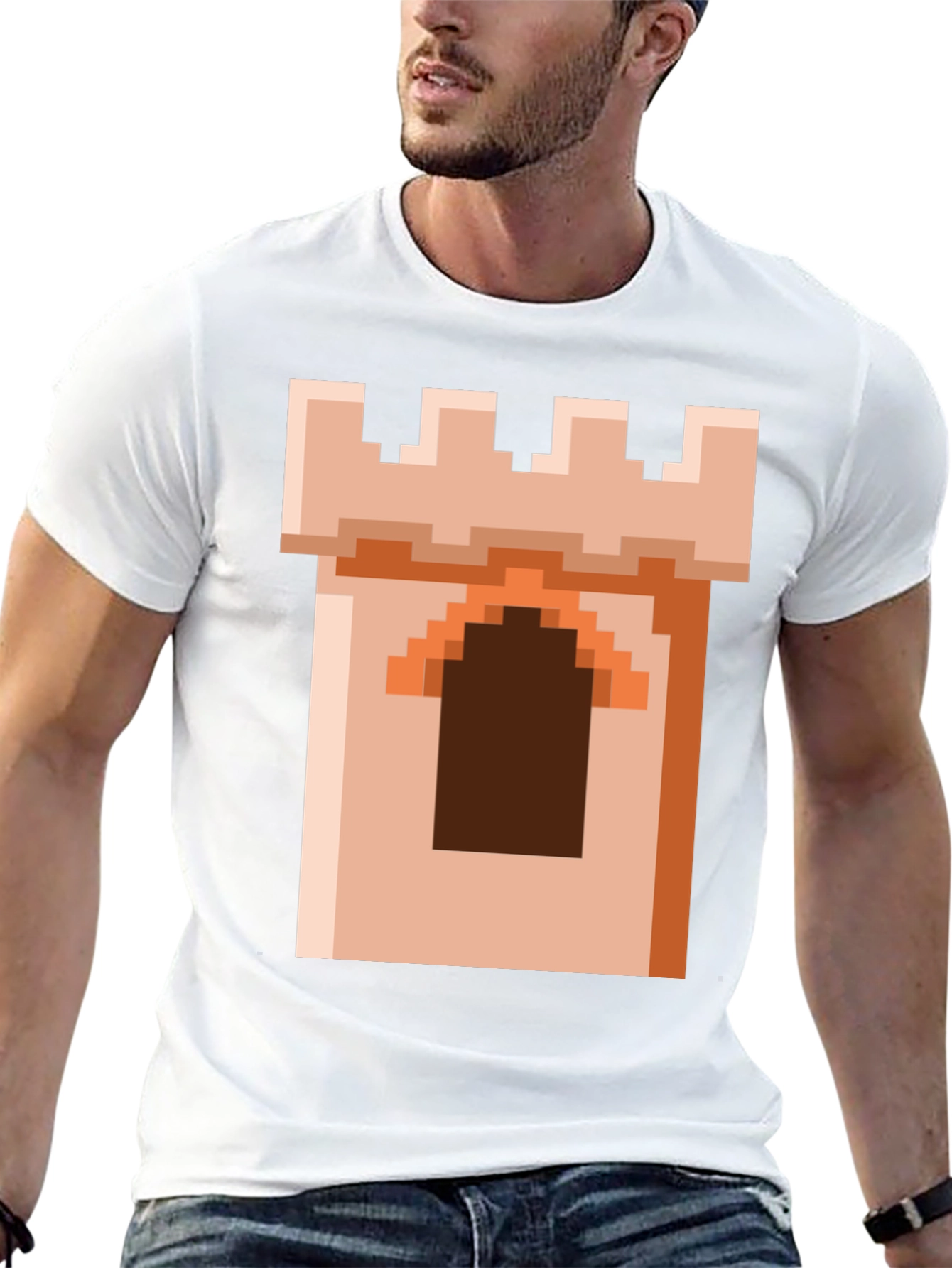 Pixel Castle Tower Graphic Tee