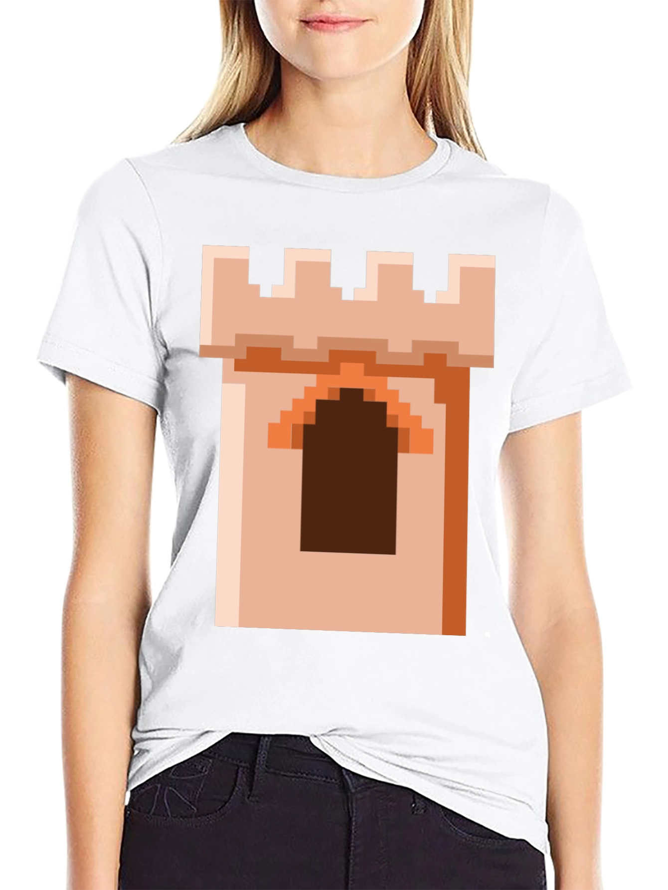 Pixel Castle Tower Graphic Tee