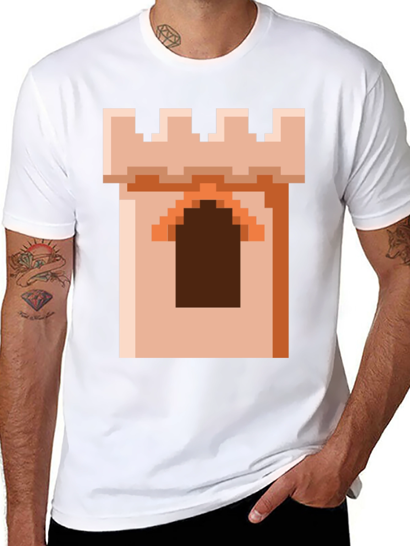 Pixel Castle Tower Graphic Tee