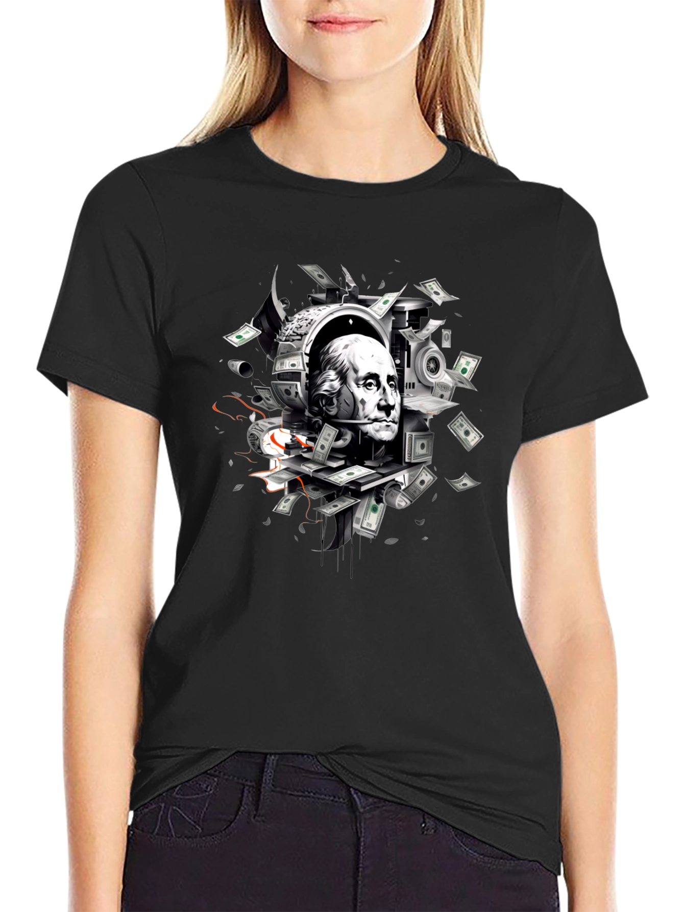 Money Mindset Graphic T-Shirt - Black