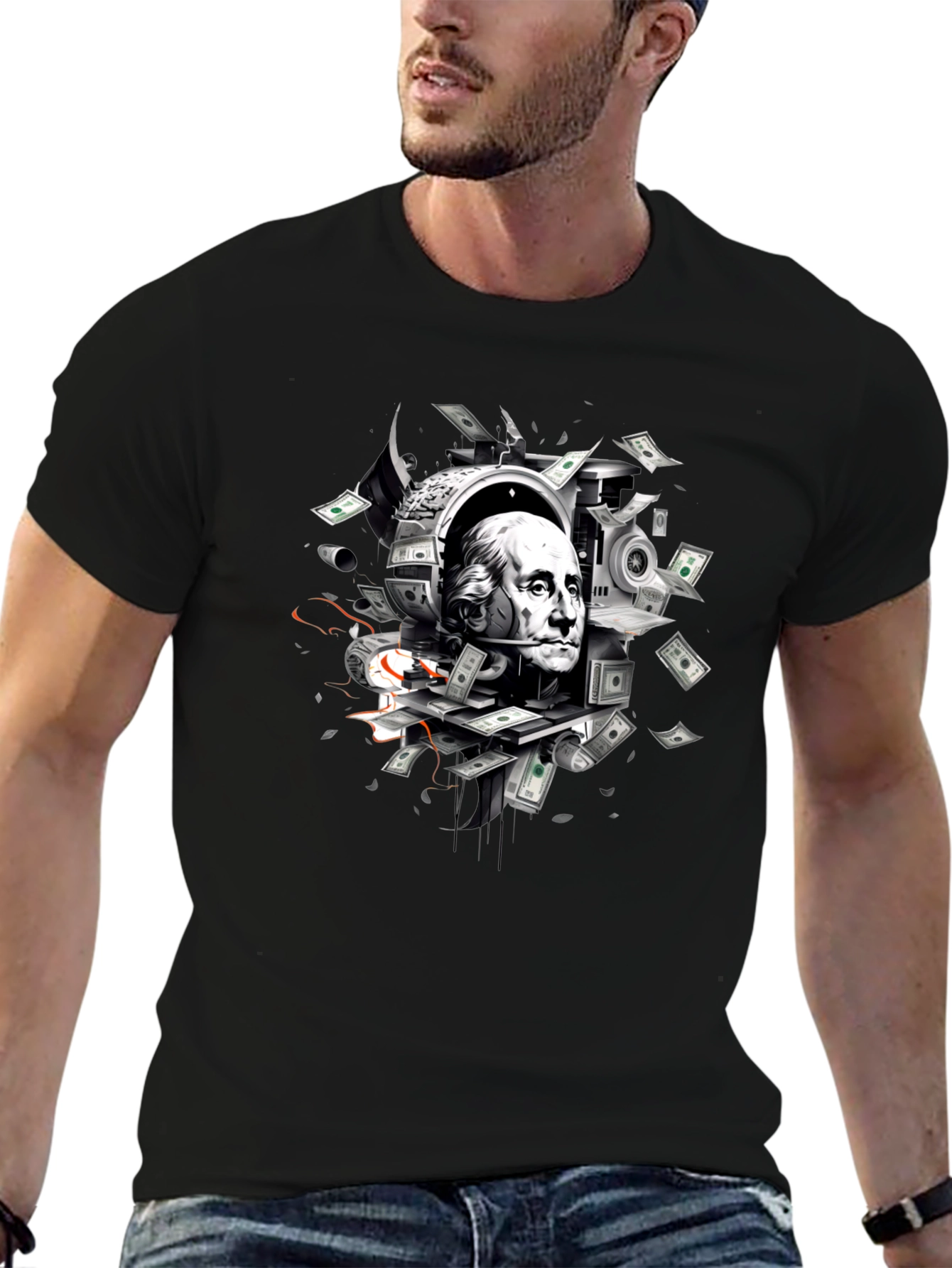 Money Mindset Graphic T-Shirt - Black