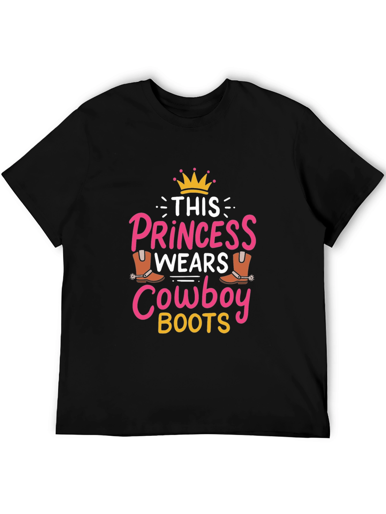 Princess Cowboy Boots Graphic Tee - Cute Country Style