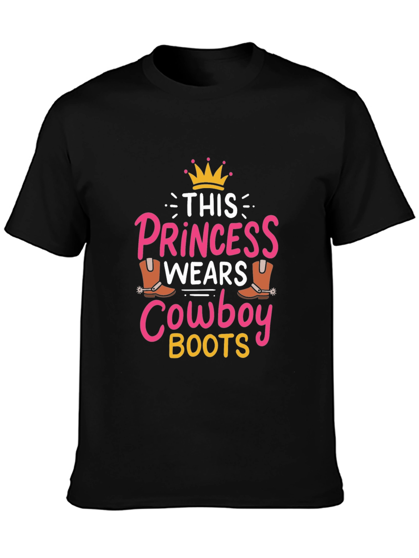 Princess Cowboy Boots Graphic Tee - Cute Country Style