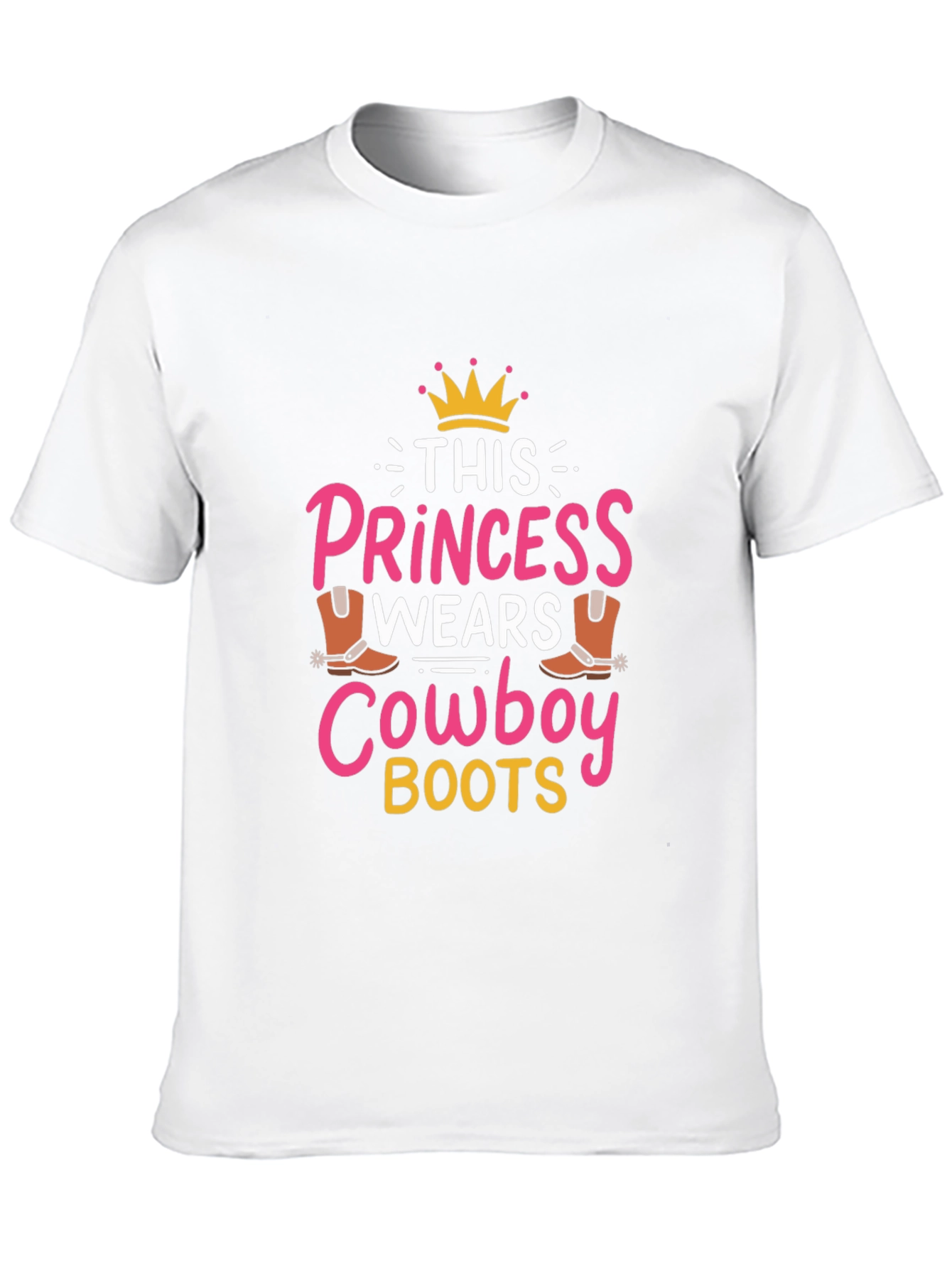 Princess Cowboy Boots Graphic Tee - Cute Country Style