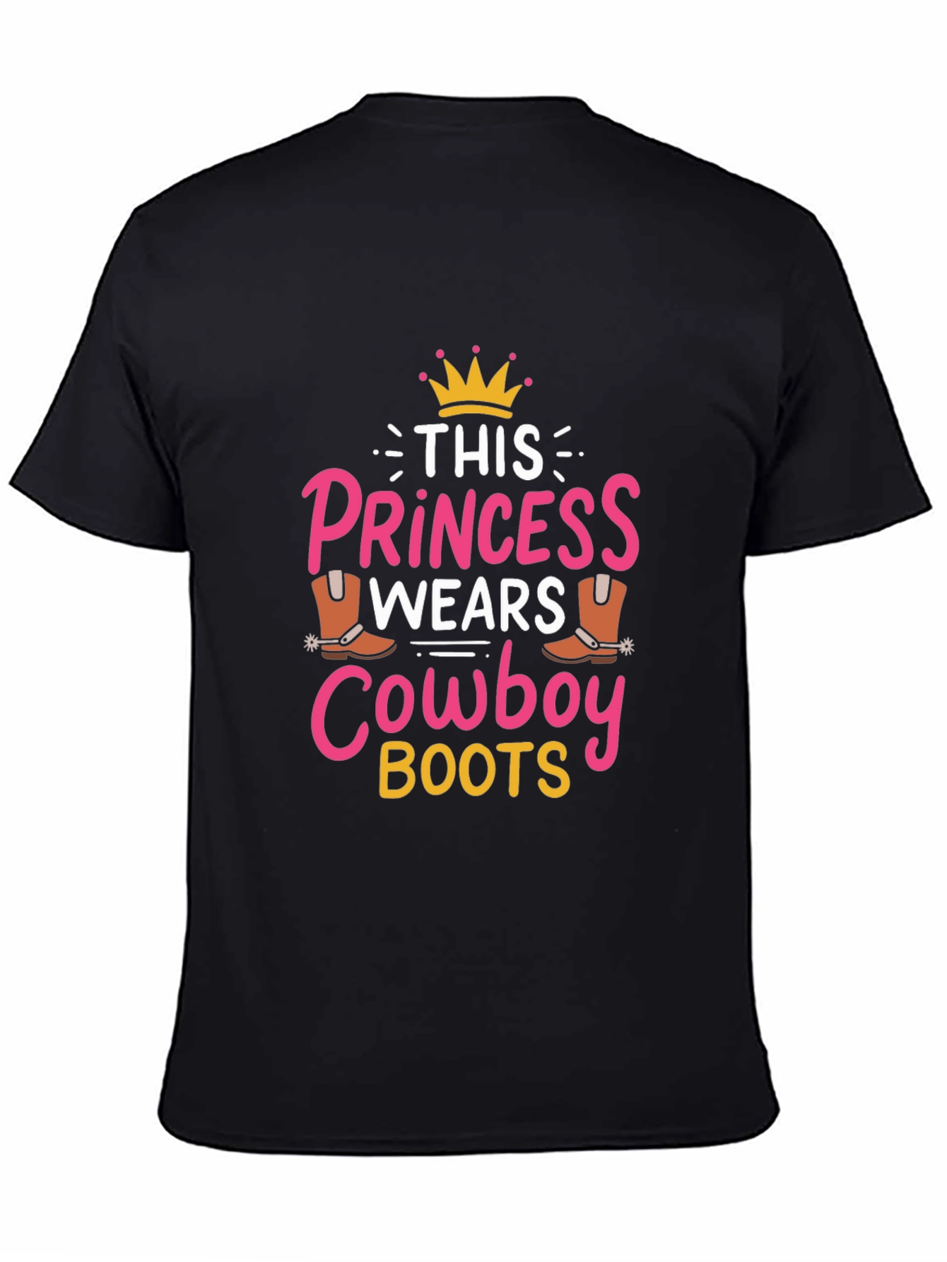 Princess Cowboy Boots Graphic Tee - Cute Country Style