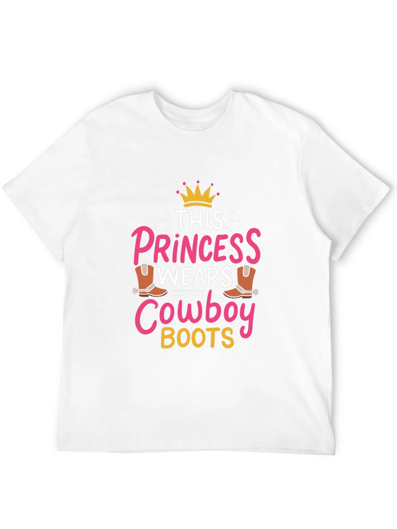 Princess Cowboy Boots Graphic Tee - Cute Country Style