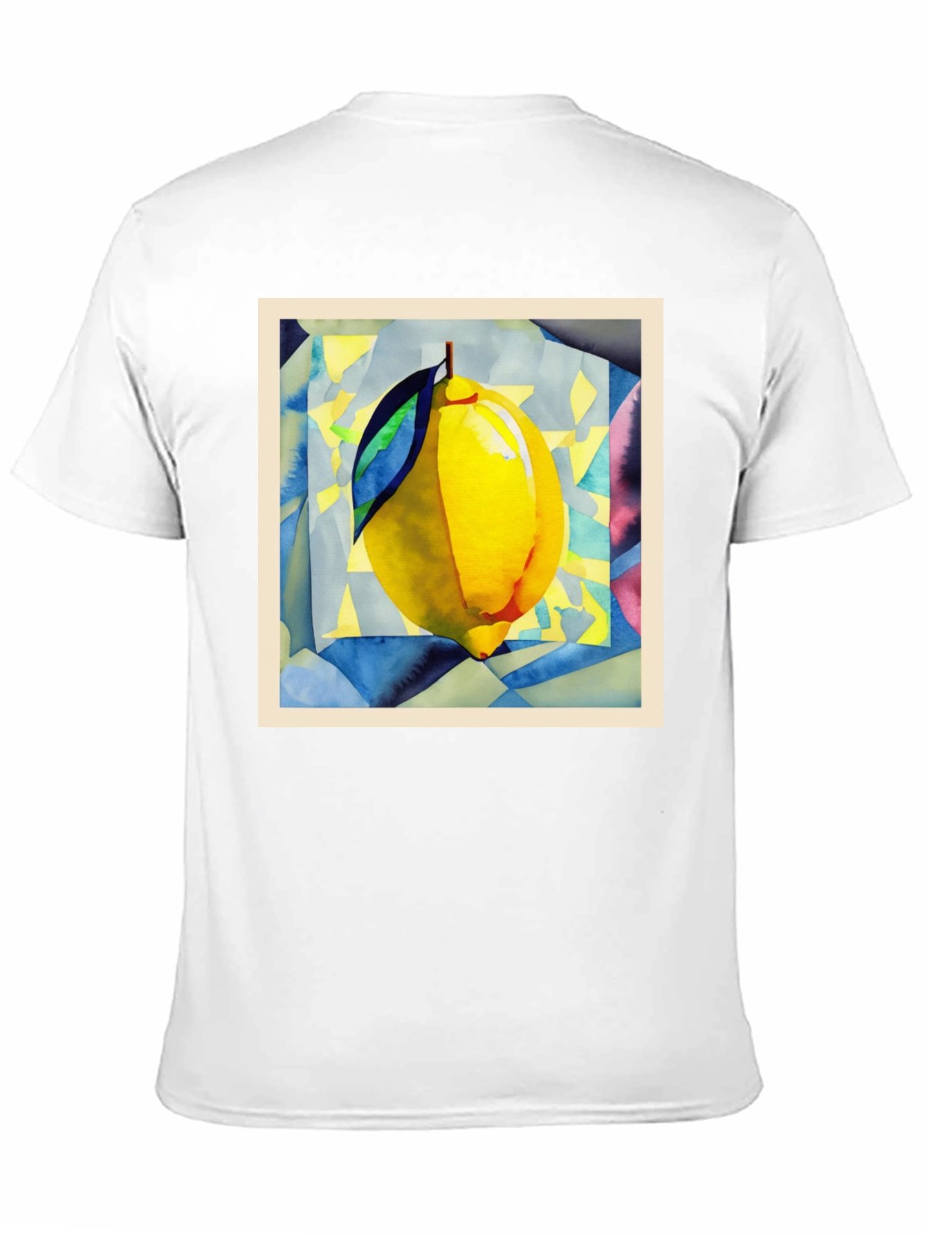 Abstract Lemon Graphic Tee - Modern Art Shirt