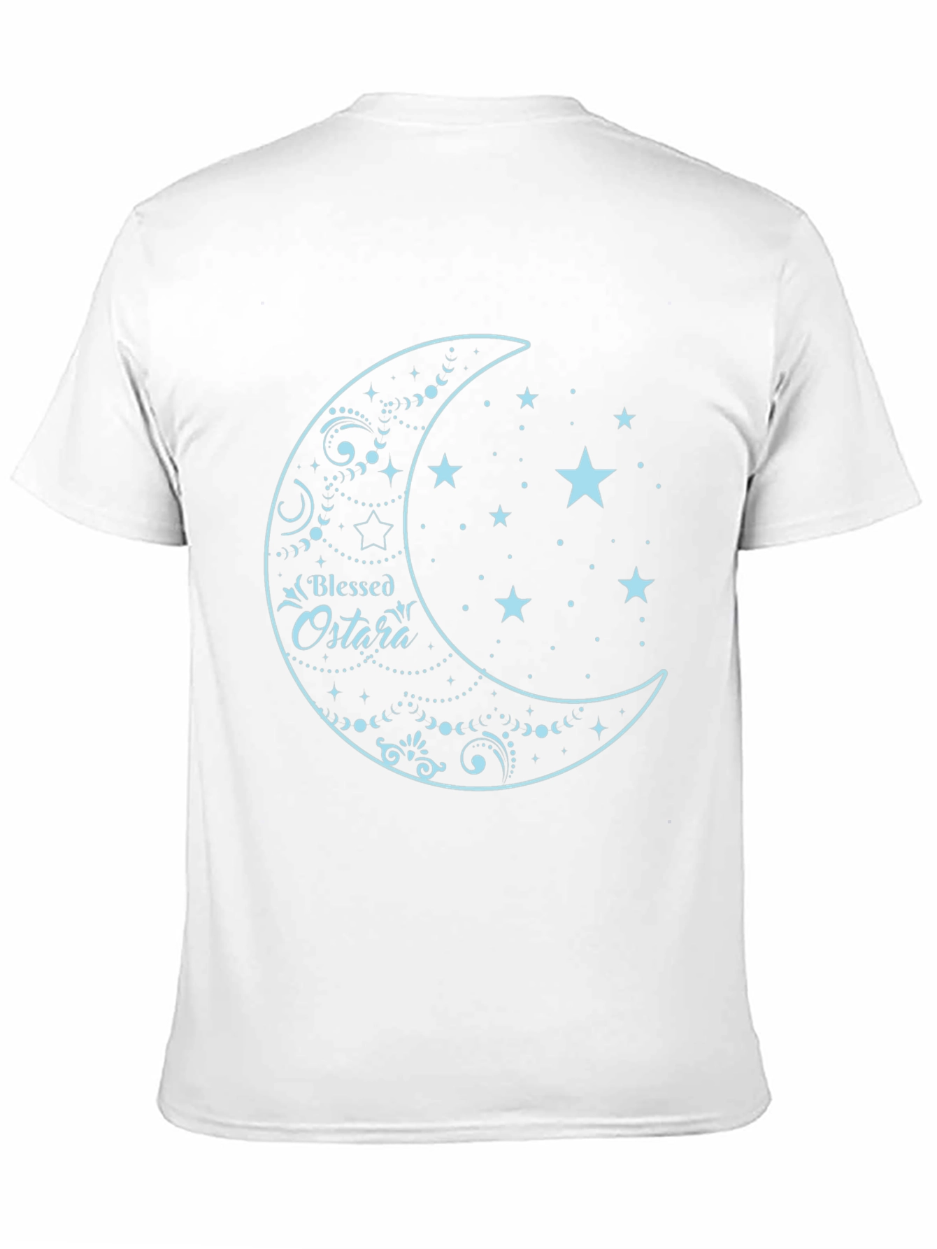 Blessed Ostara Moon & Stars Graphic Tee - Black