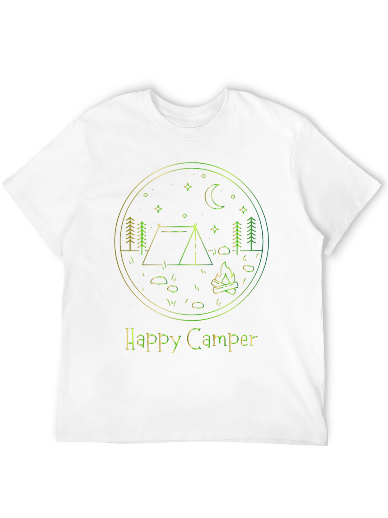 Happy Camper Graphic T-Shirt - Camping Adventure