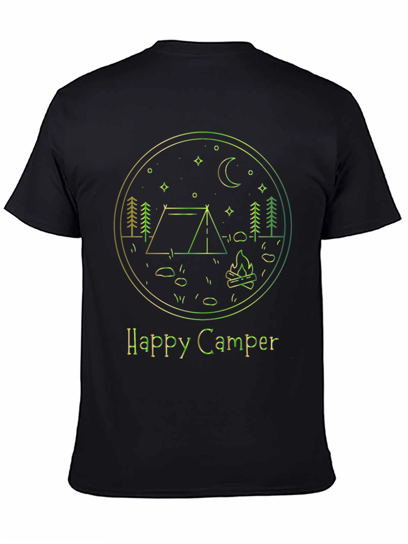 Happy Camper Graphic T-Shirt - Camping Adventure