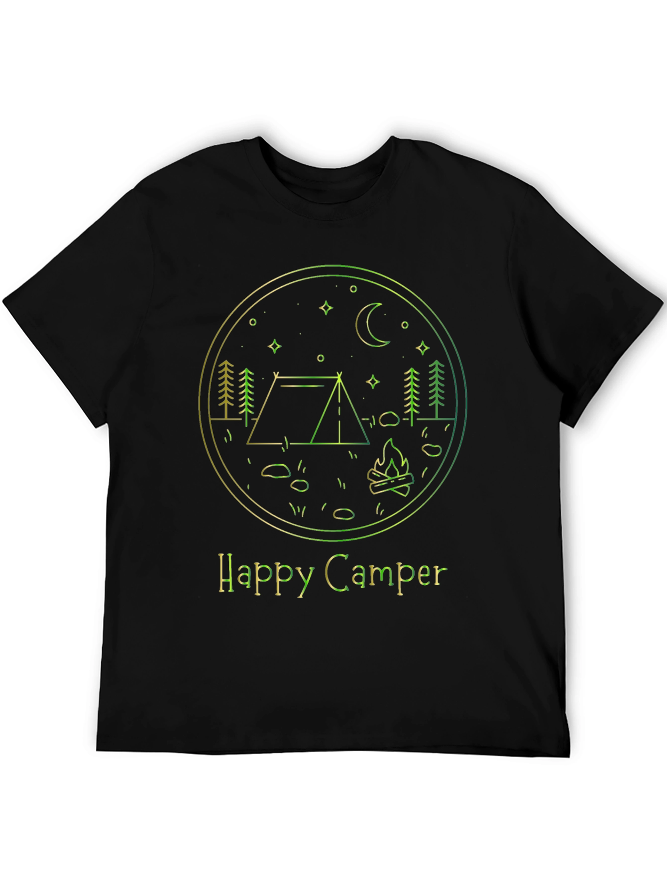 Happy Camper Graphic T-Shirt - Camping Adventure