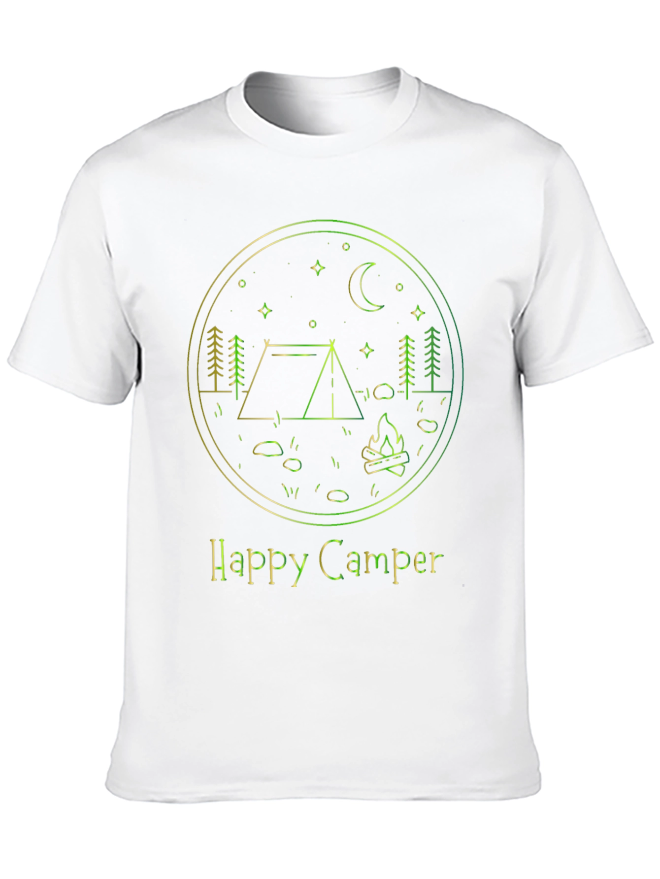 Happy Camper Graphic T-Shirt - Camping Adventure