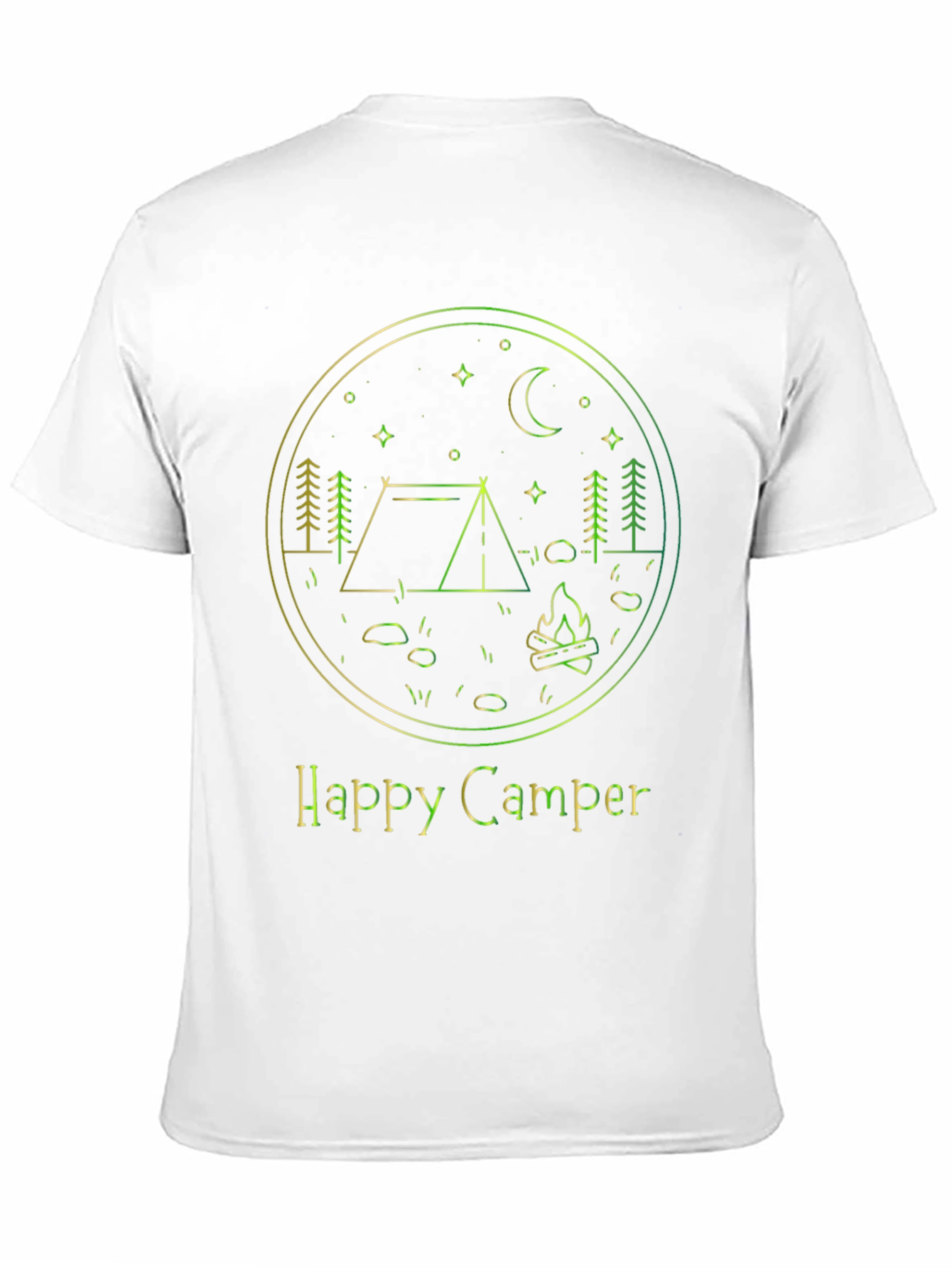 Happy Camper Graphic T-Shirt - Camping Adventure