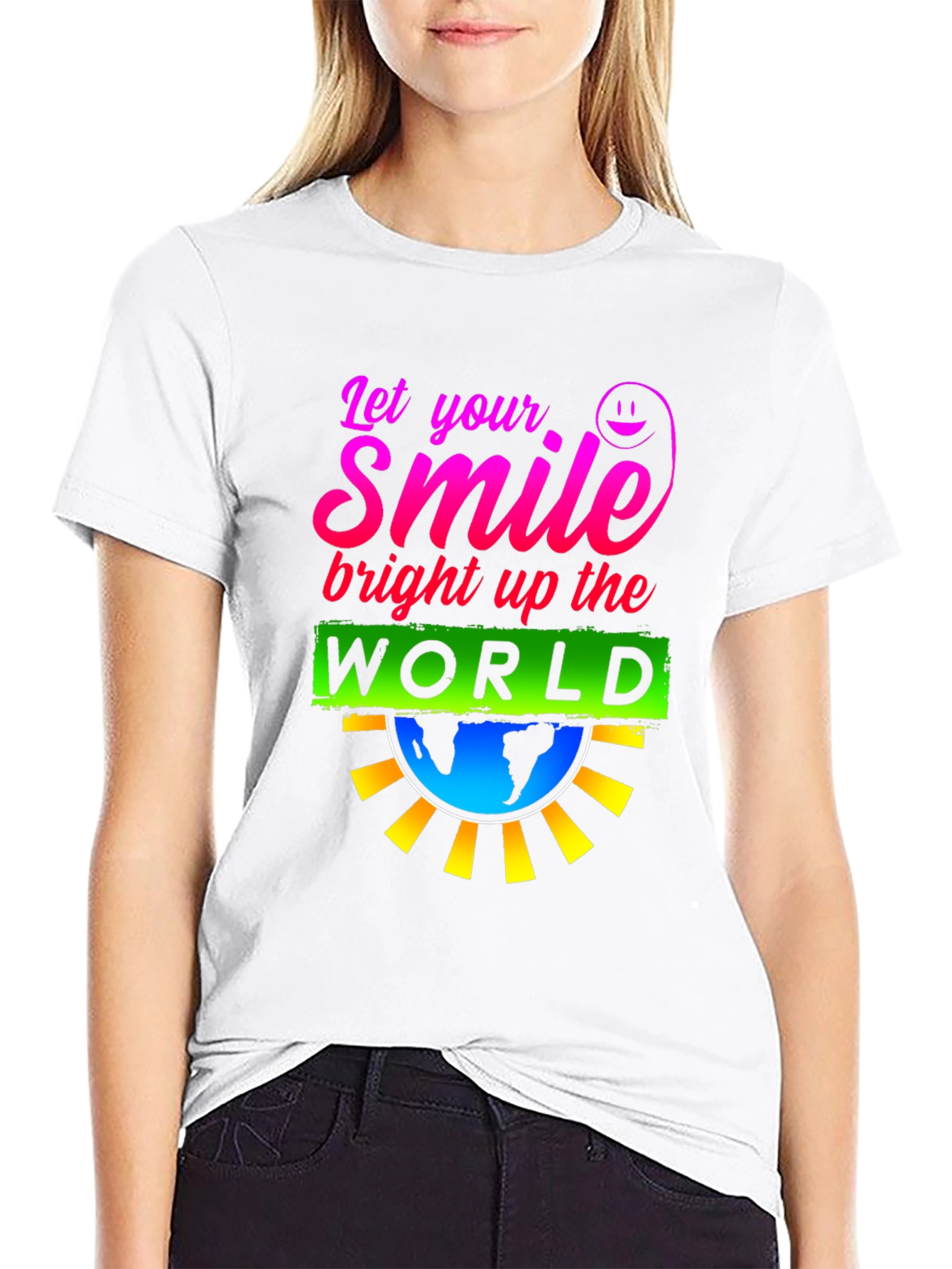 Smile World Graphic T-Shirt - Brighten Your Day