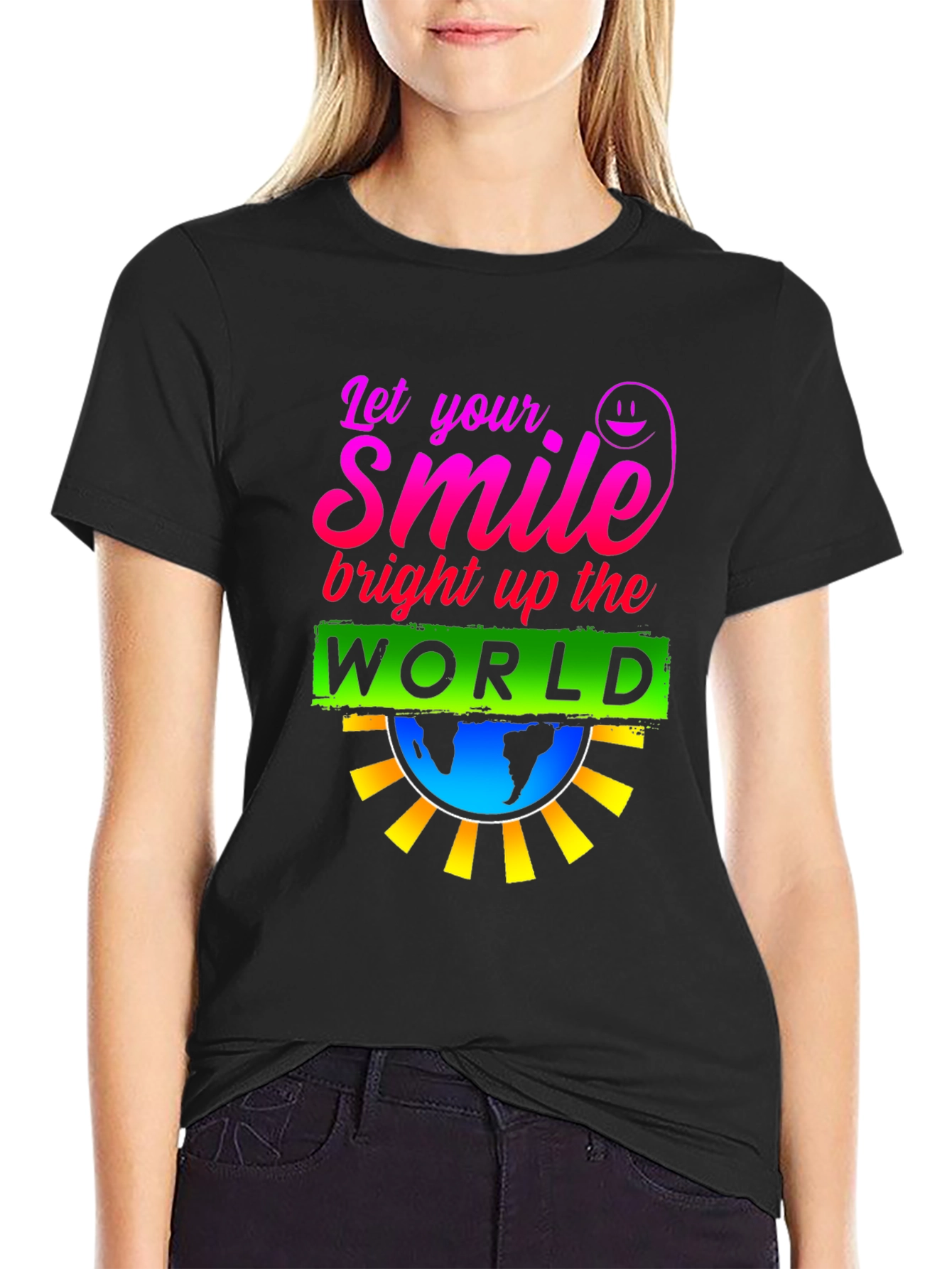 Smile World Graphic T-Shirt - Brighten Your Day