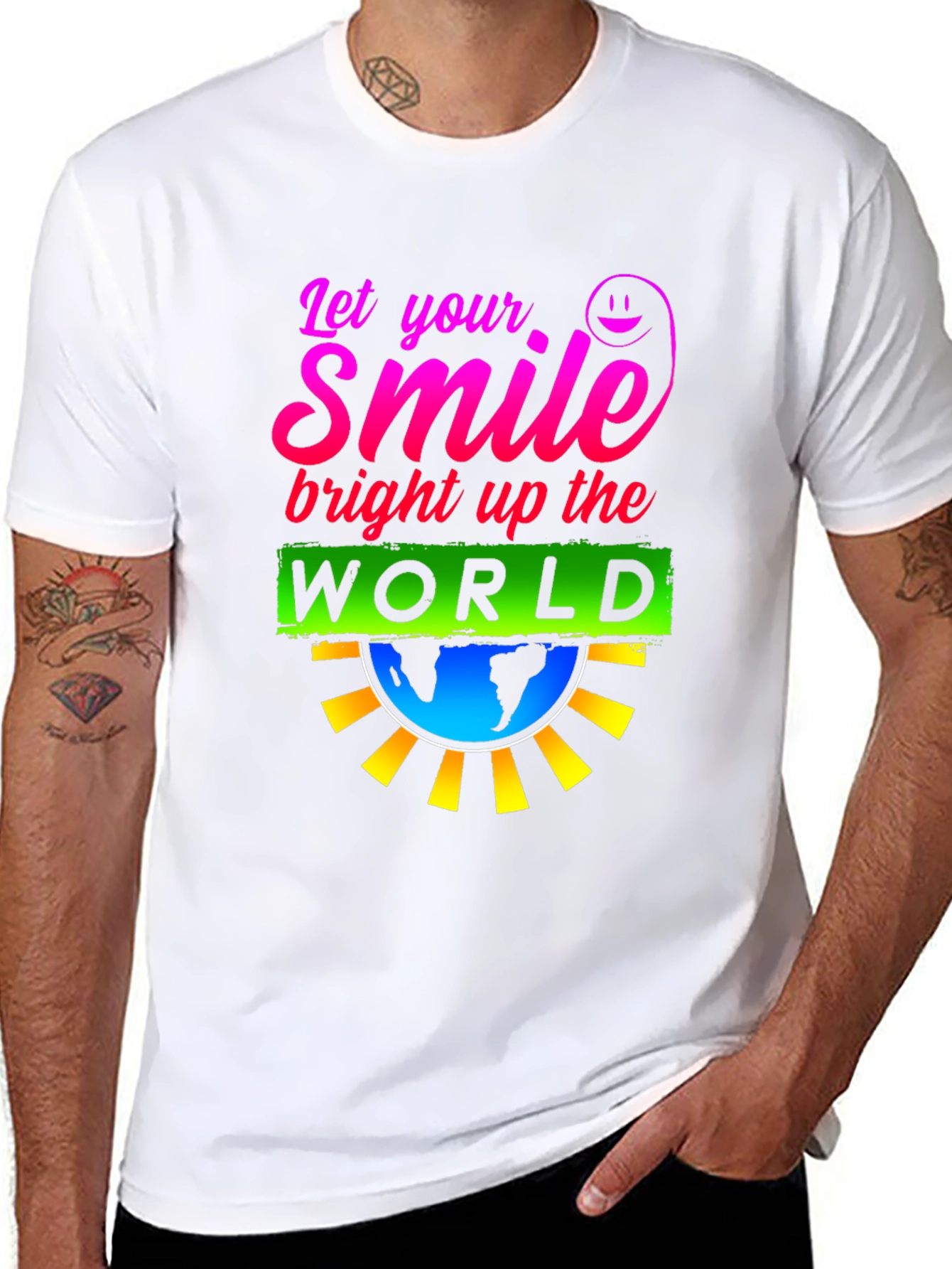 Smile World Graphic T-Shirt - Brighten Your Day