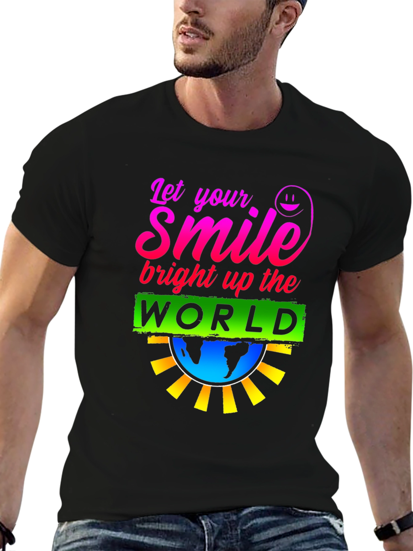 Smile World Graphic T-Shirt - Brighten Your Day
