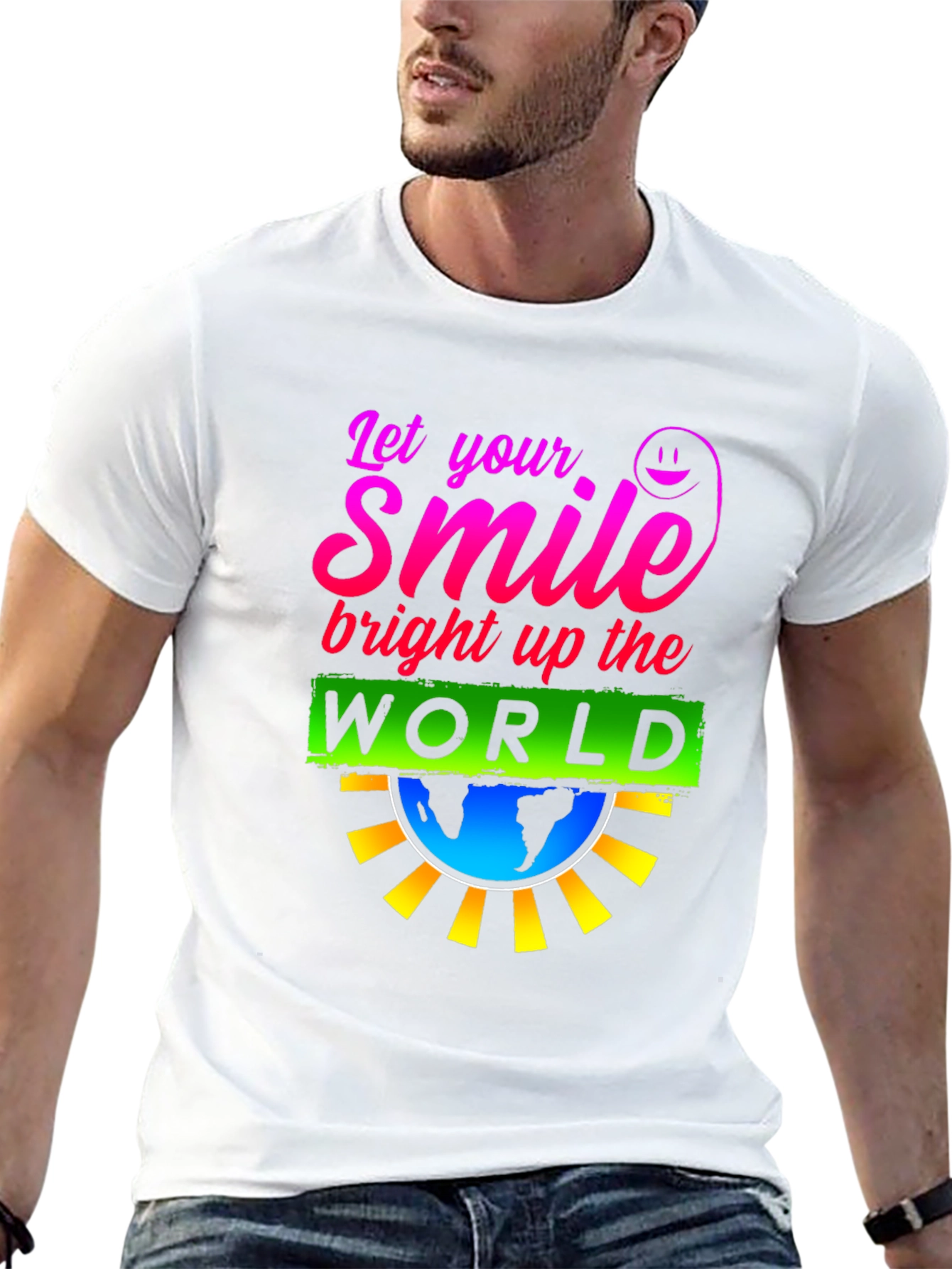 Smile World Graphic T-Shirt - Brighten Your Day