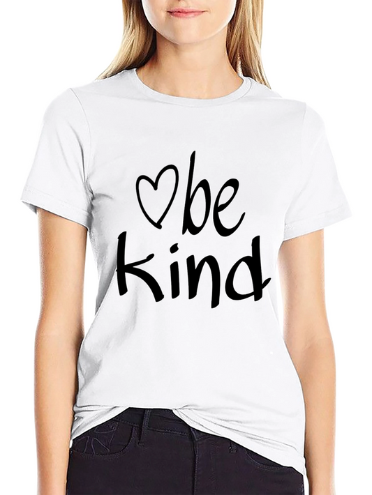 Be Kind Heart Graphic Tee - Black Casual Comfort