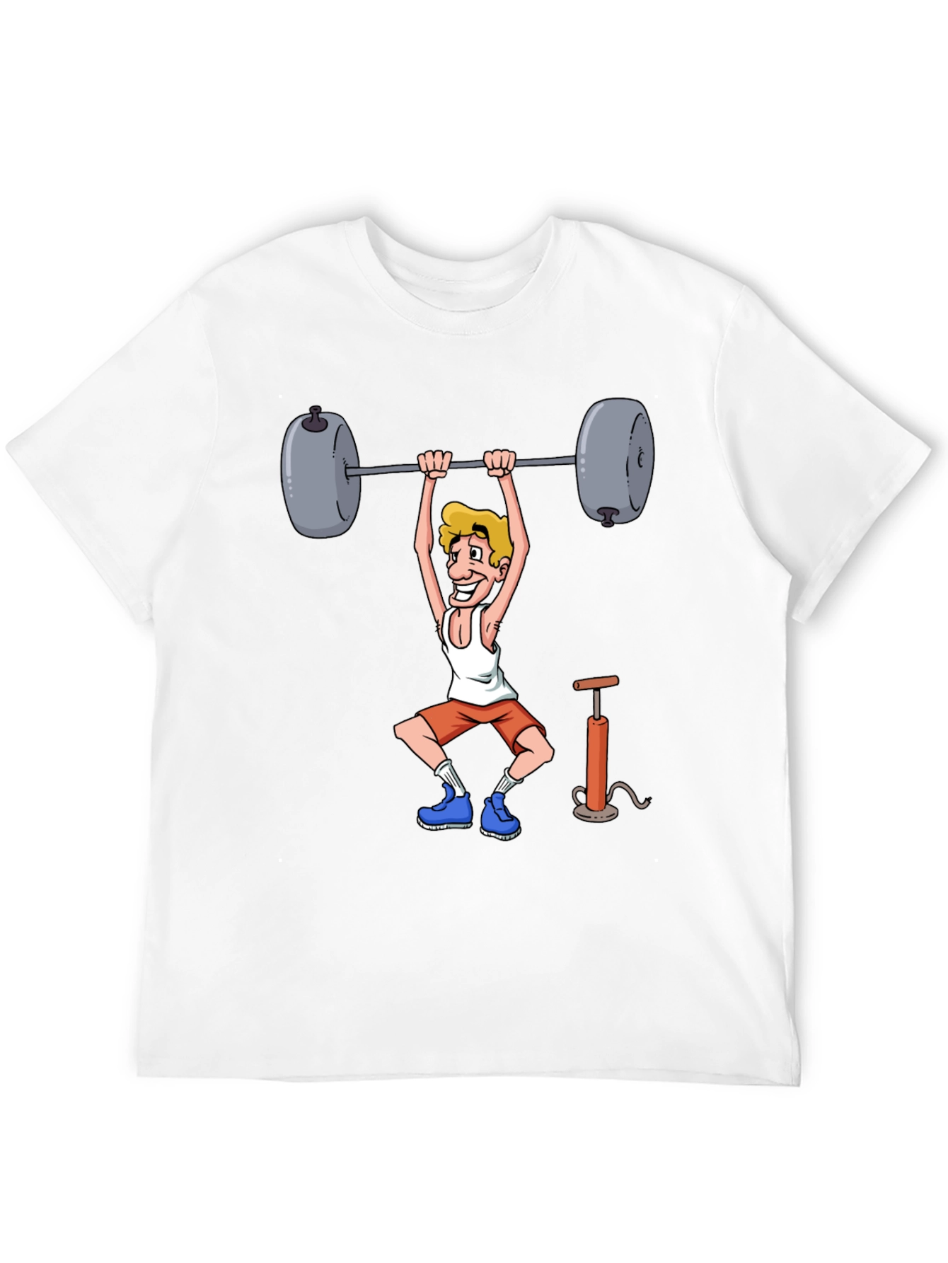 Weightlifter Cartoon Graphic T-Shirt