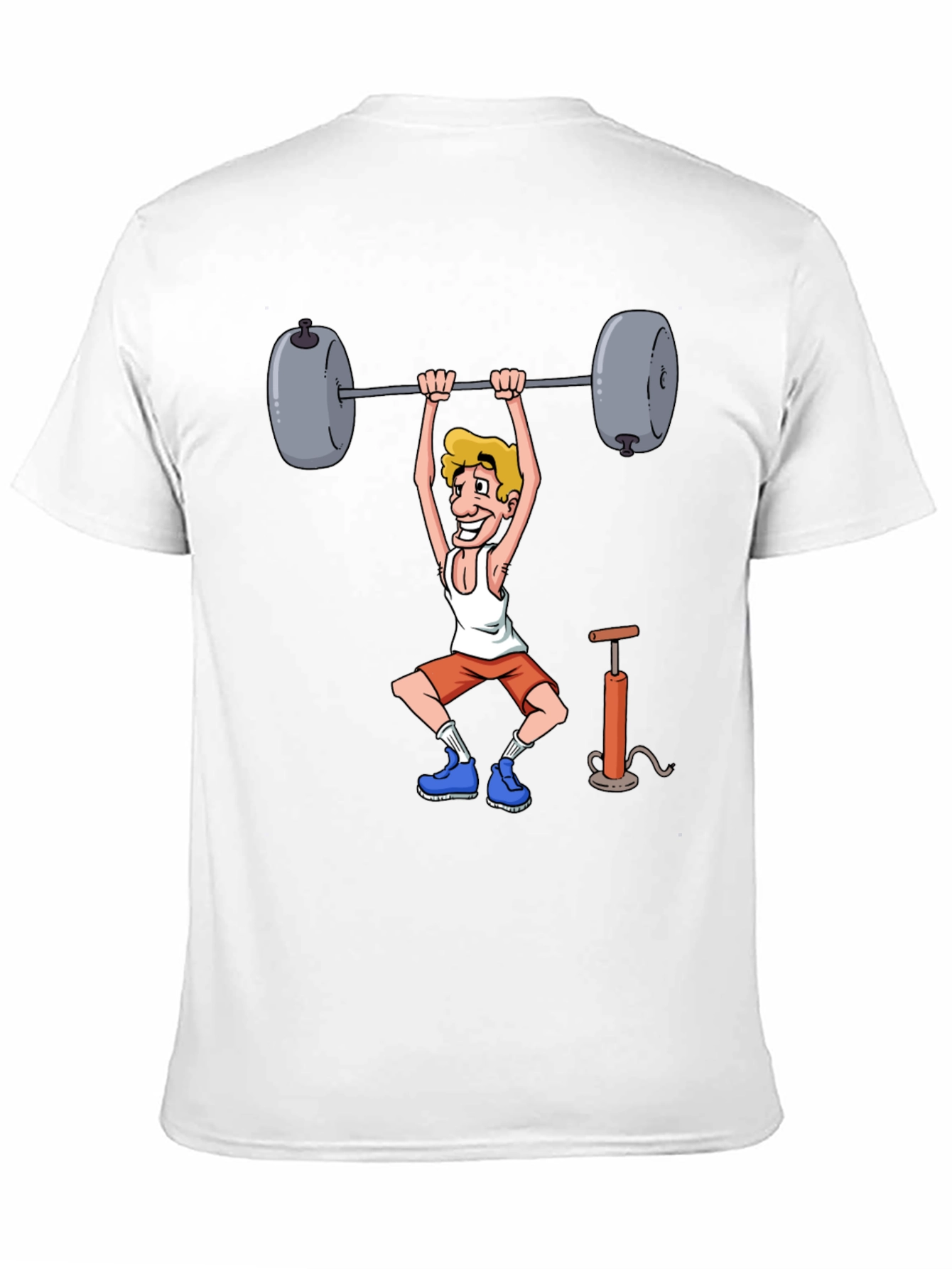 Weightlifter Cartoon Graphic T-Shirt